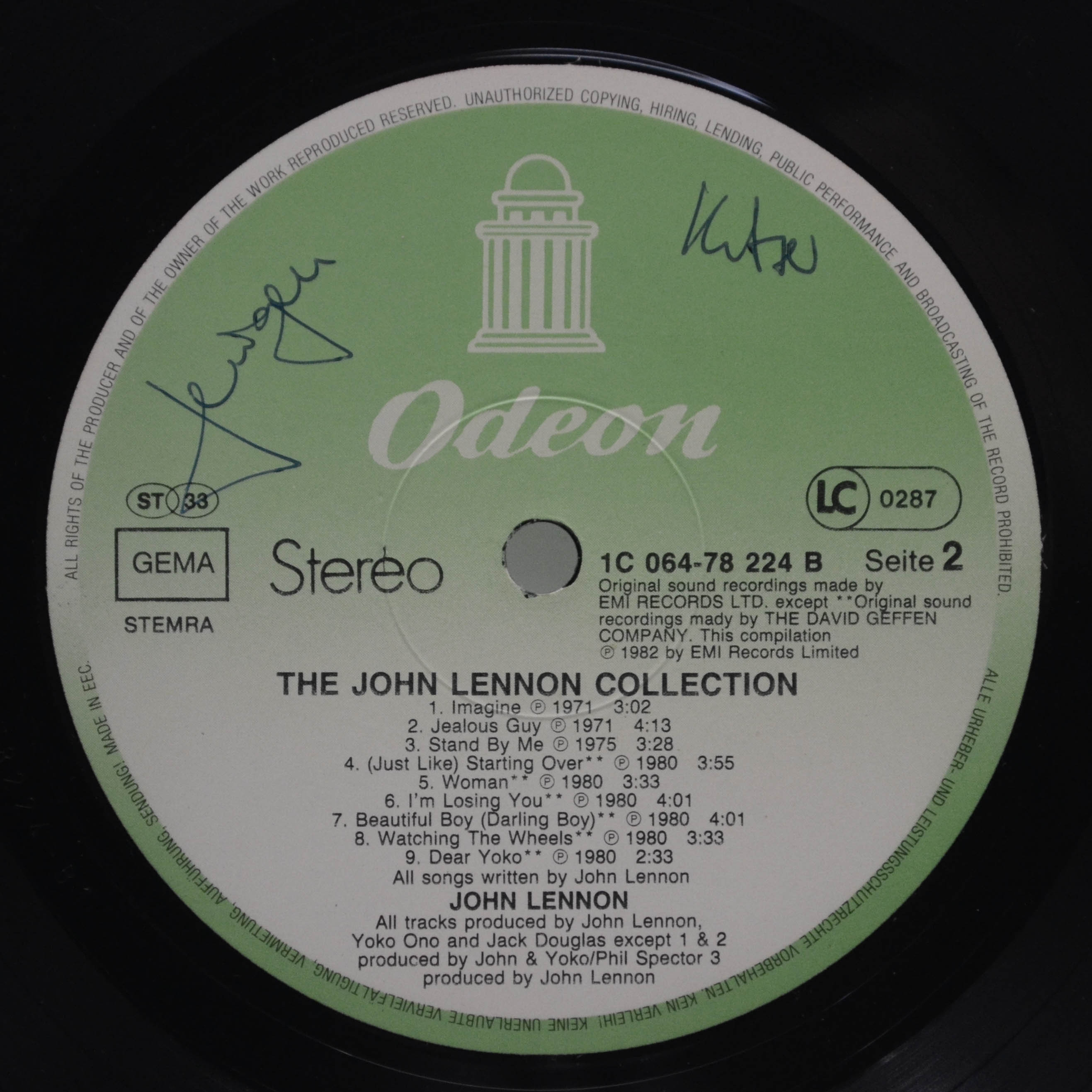 Виниловая пластинка John Lennon — The John Lennon Collection, 1982