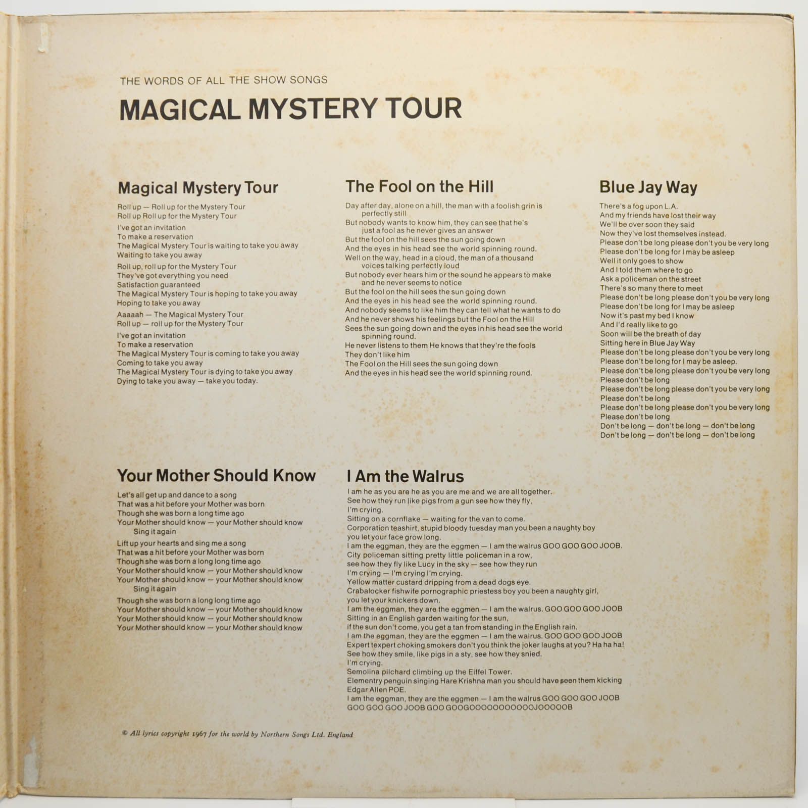 Beatles = ビートルズ — Magical Mystery Tour = マジカル・ミステリー・ツアー (booklet), 1967