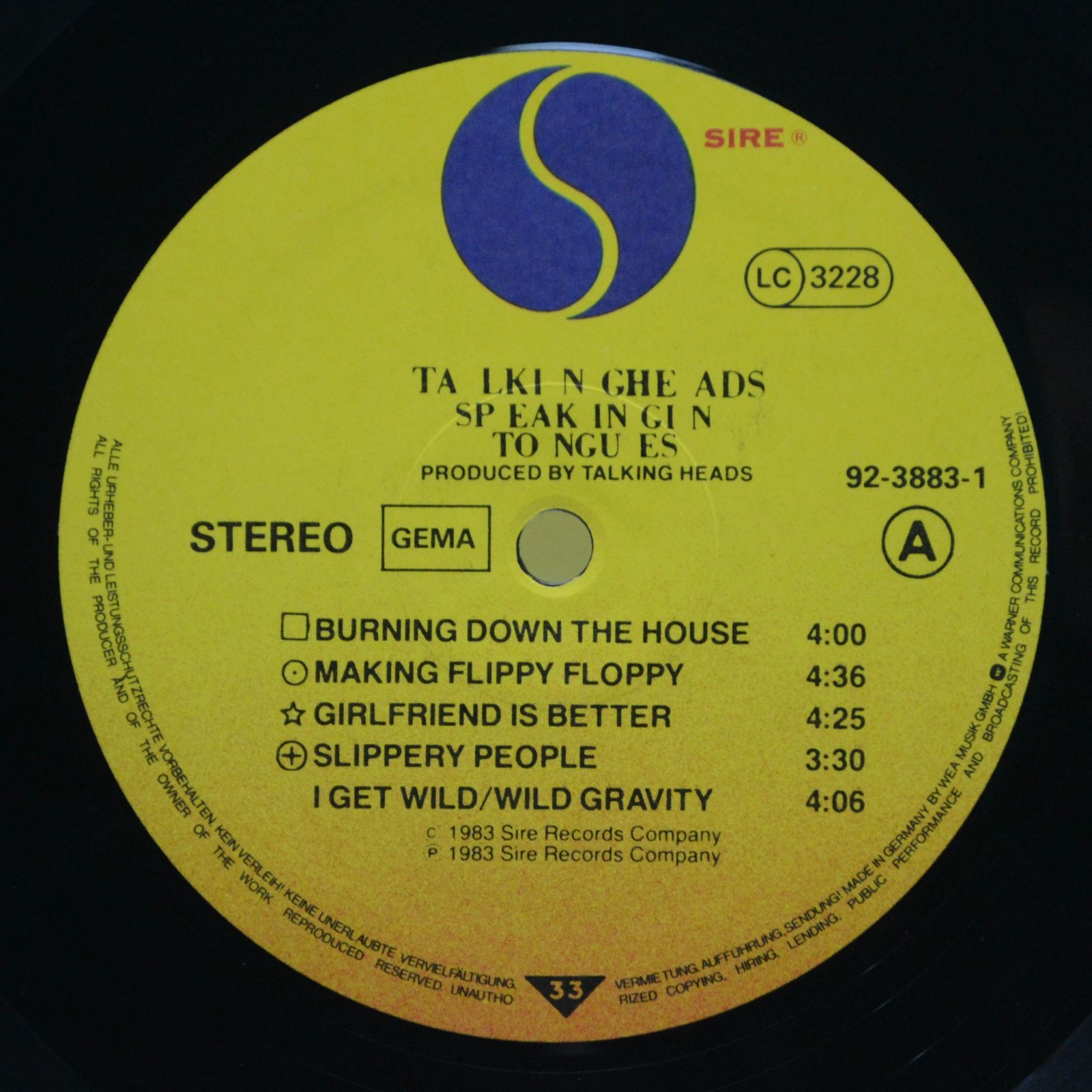 Talking Heads — Speaking In Tongues, 1983