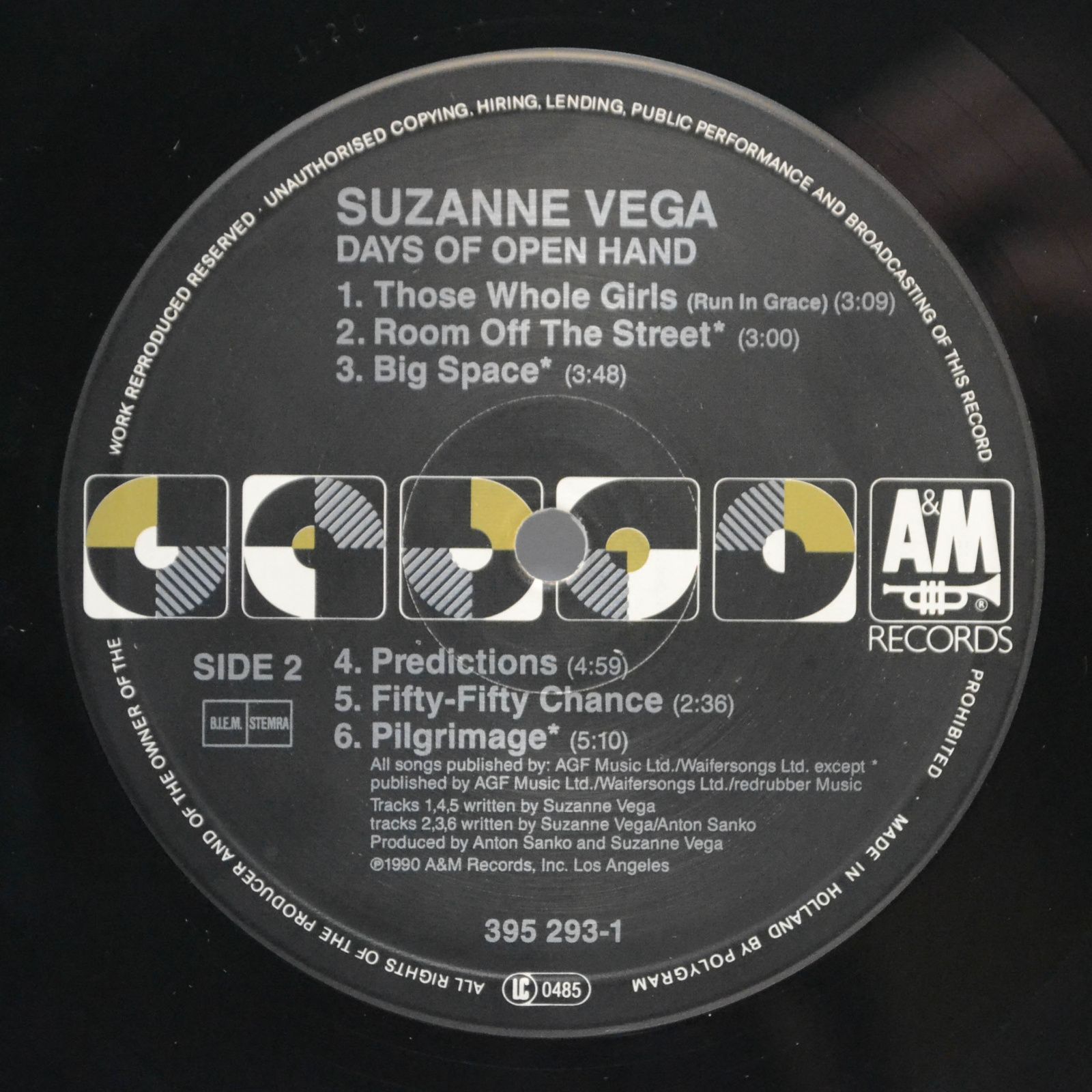 Suzanne Vega — Days Of Open Hand, 1990