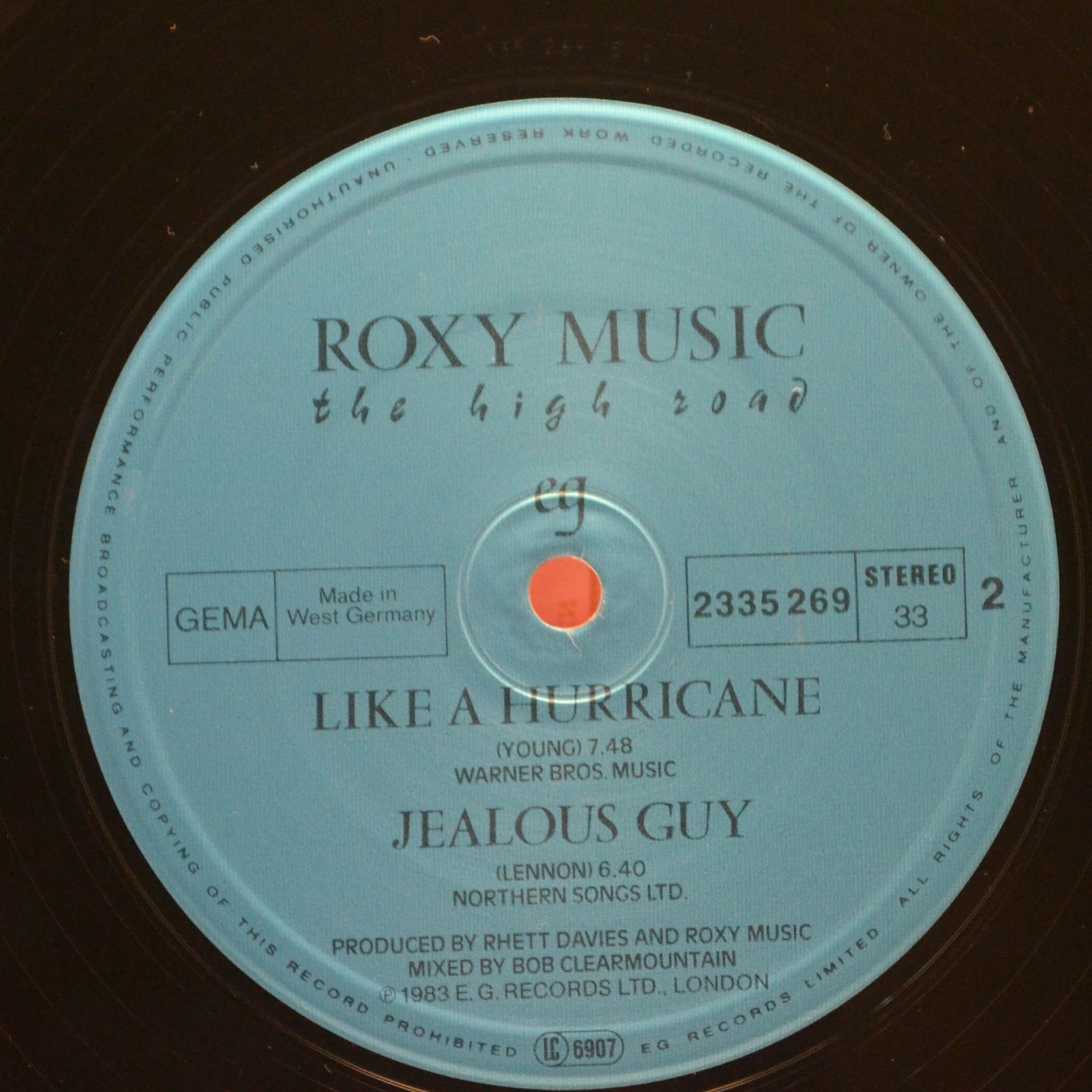 Roxy Music — The High Road, 1983