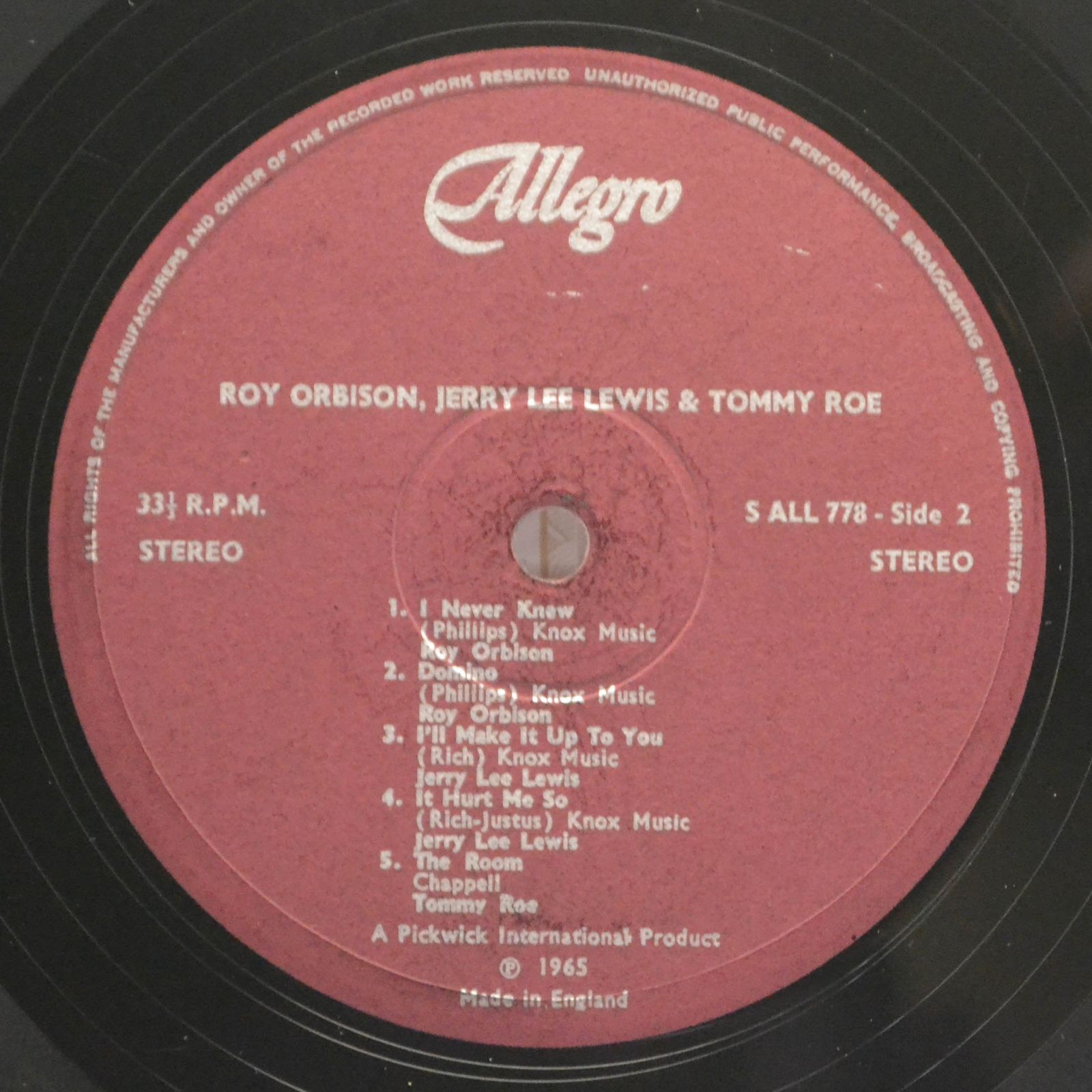 Roy Orbison, Jerry Lee Lewis & Tommy Roe — Roy Orbison Sings, 1965