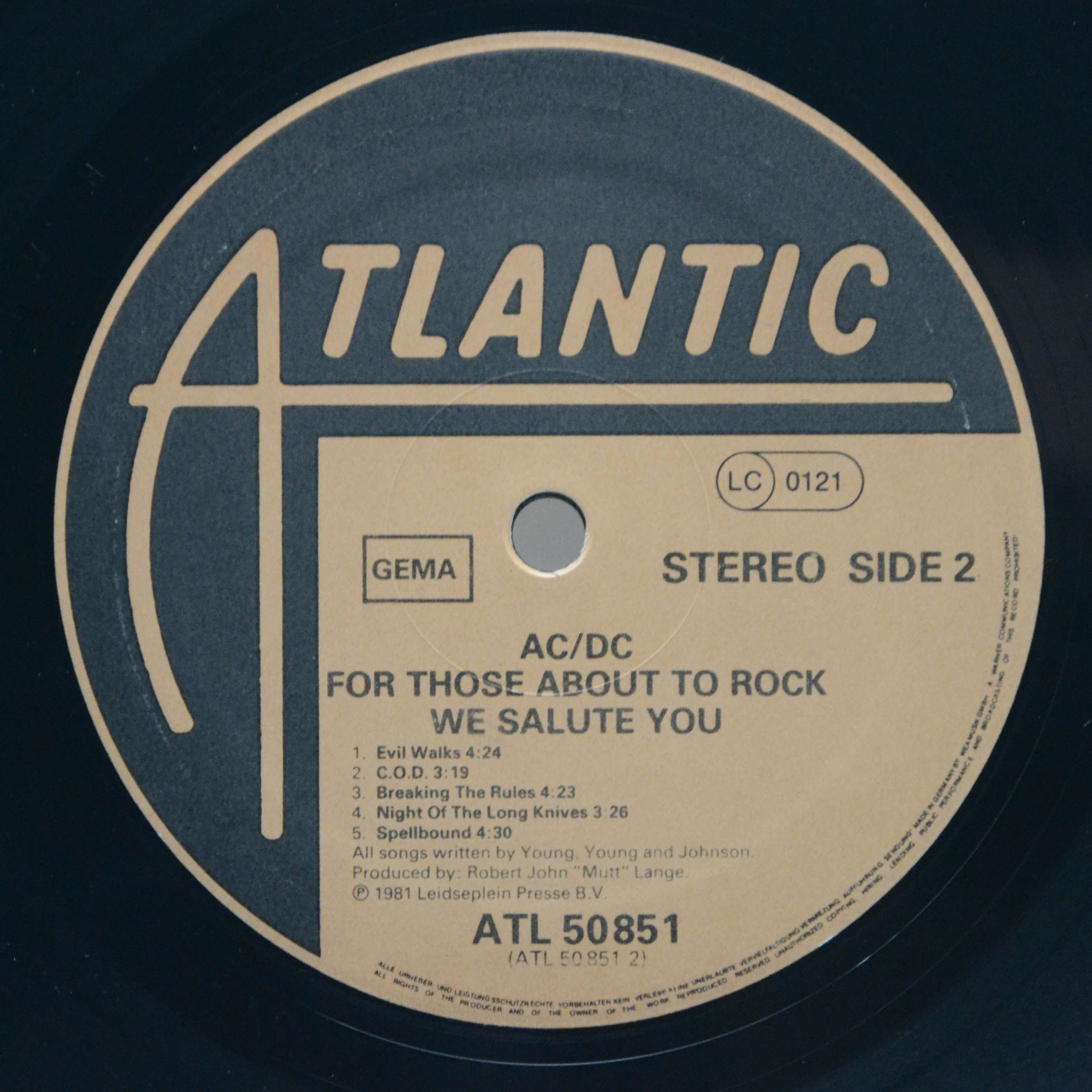 AC/DC — For Those About To Rock We Salute You, 1981