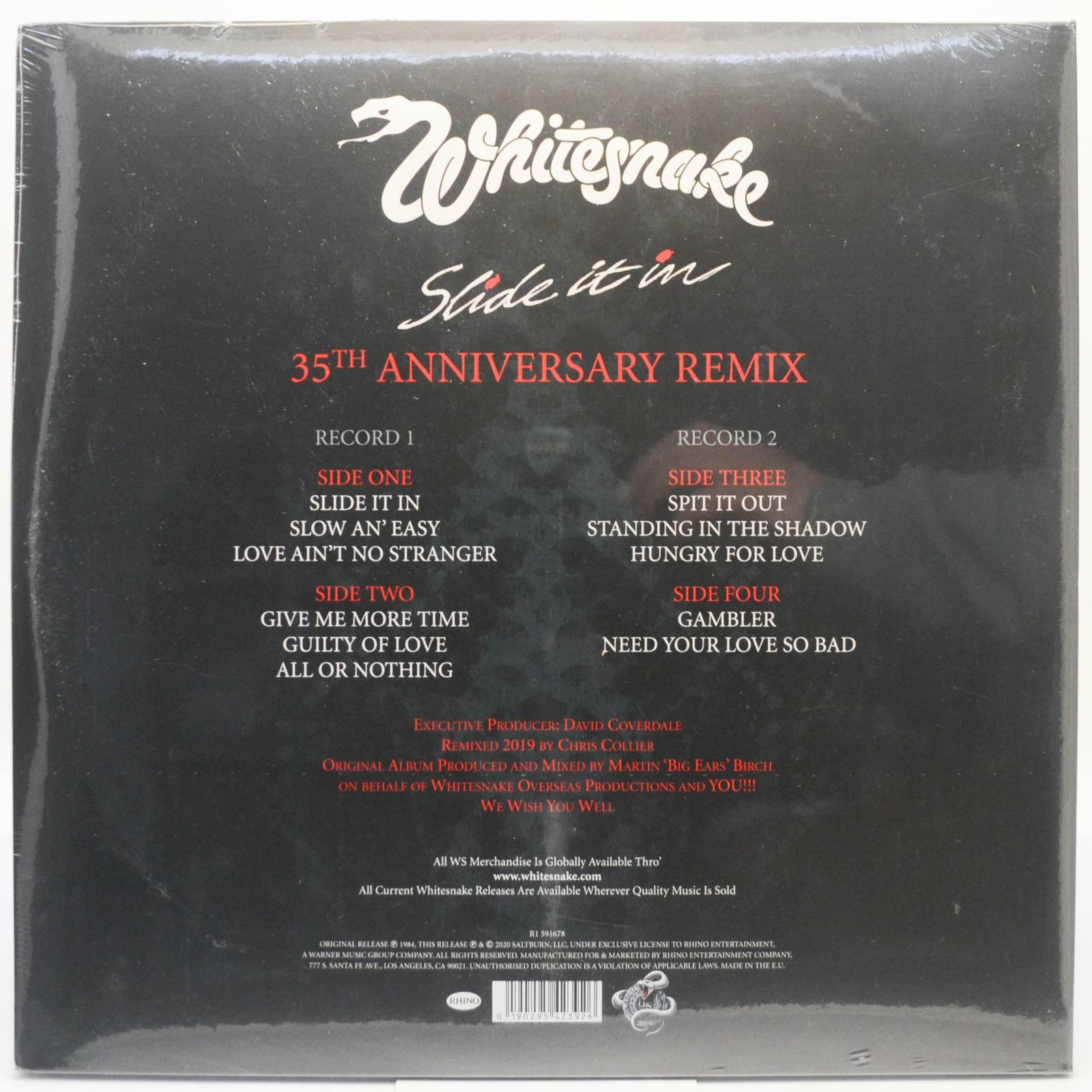 Whitesnake — Slide It In (35th Anniversary Remix) (2LP), 1984