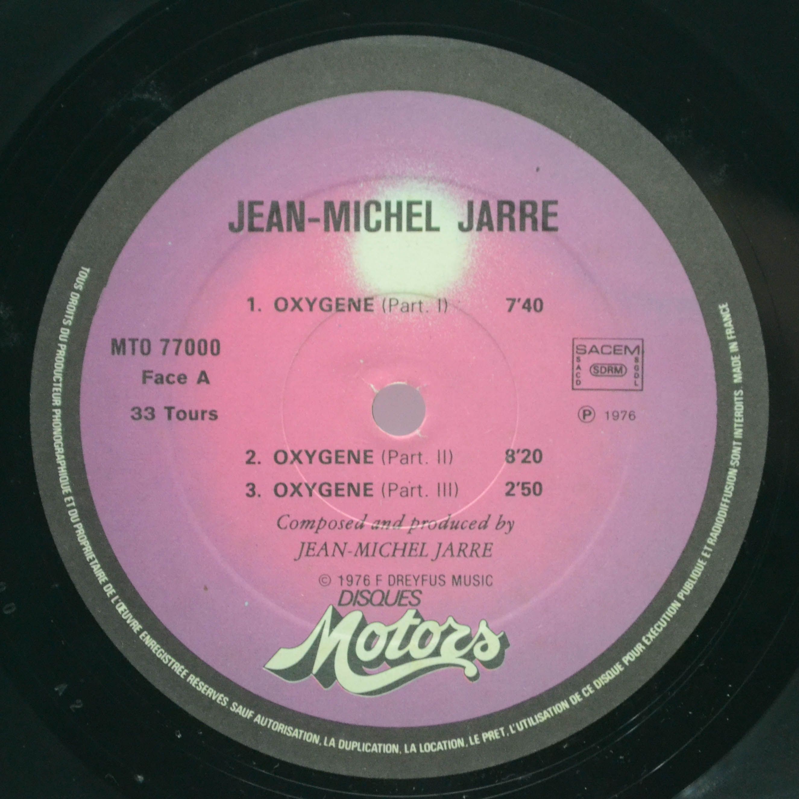 Jean Michel Jarre — Oxygène (France), 1976
