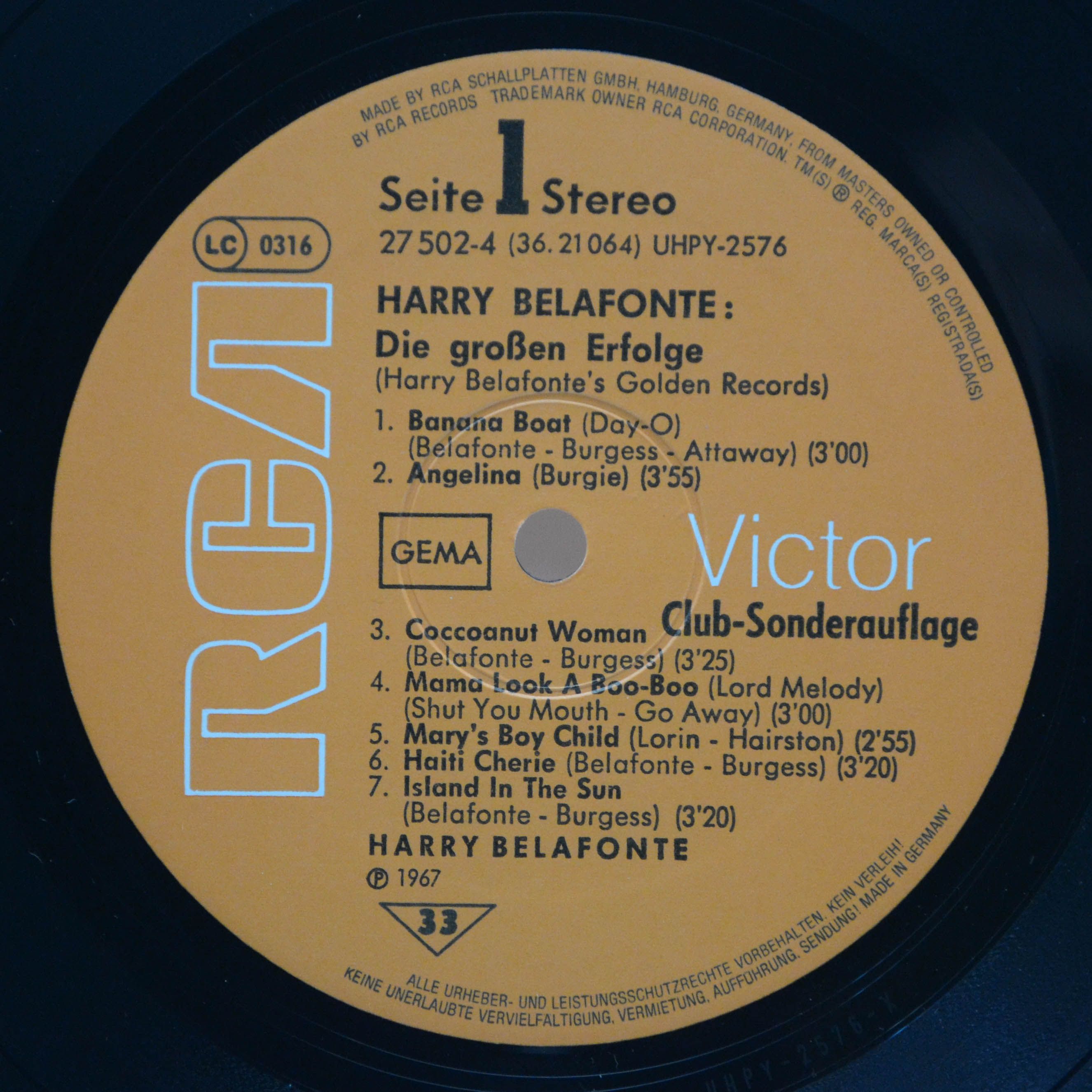 Harry Belafonte — Golden Records, 1967