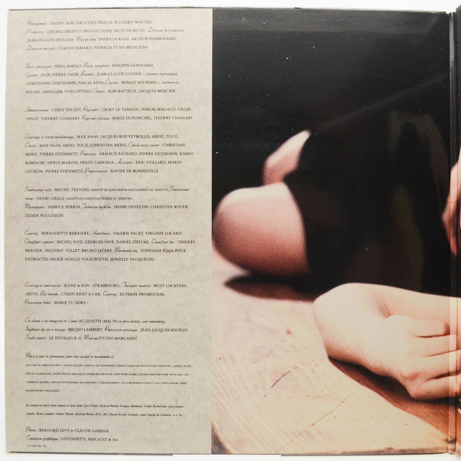 Patricia Kaas — Carnets De Scène (2LP), 1991