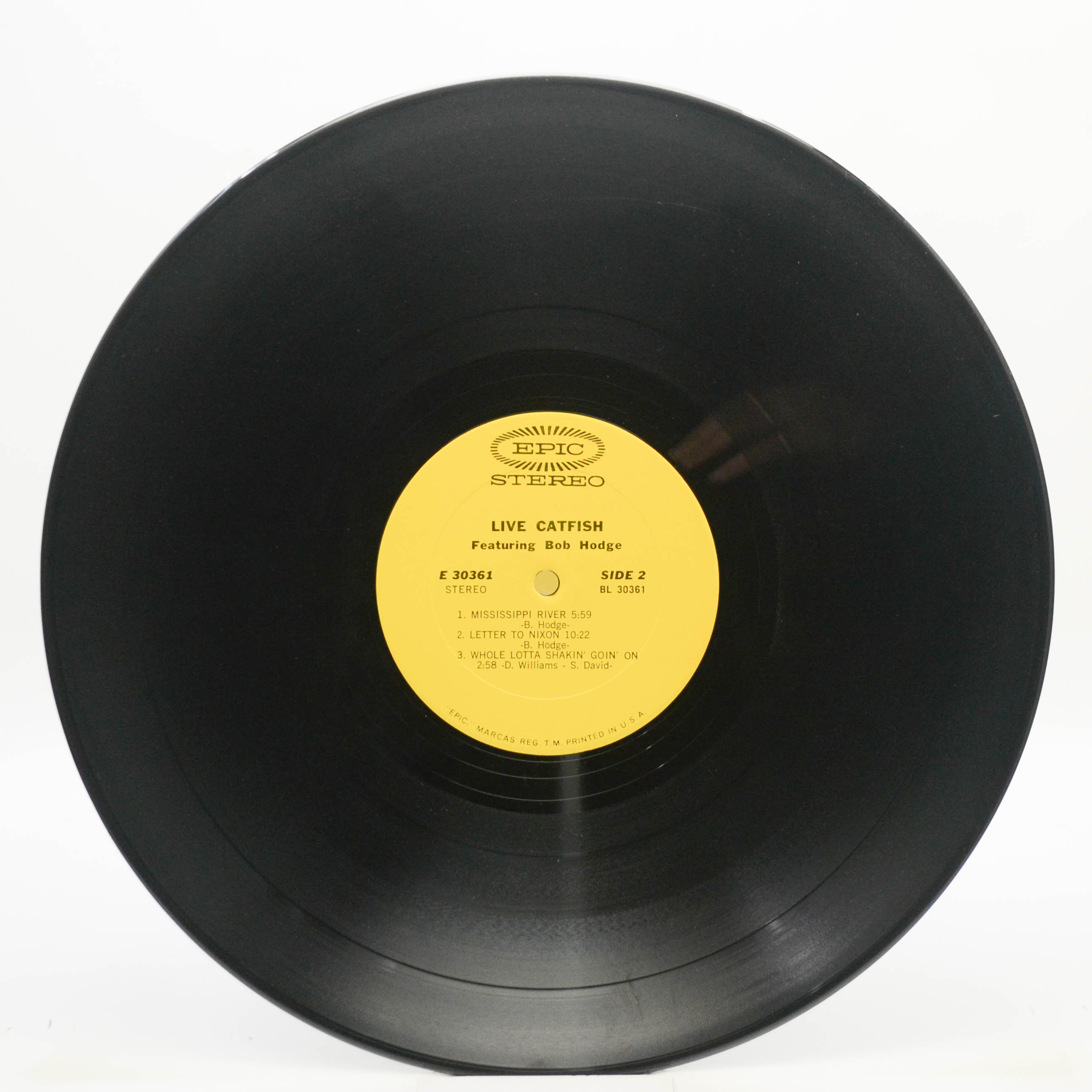 Catfish Featuring Bob Hodge — Live Catfish (1-st, USA), 1970