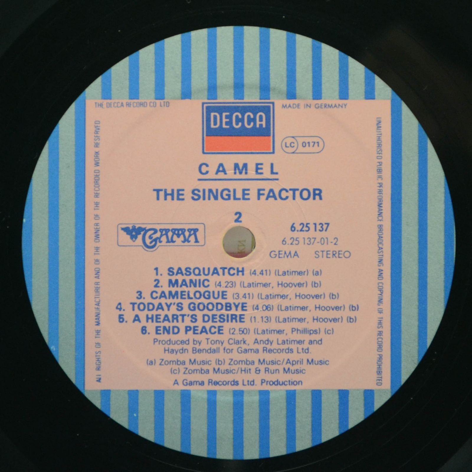 Camel — The Single Factor, 1982