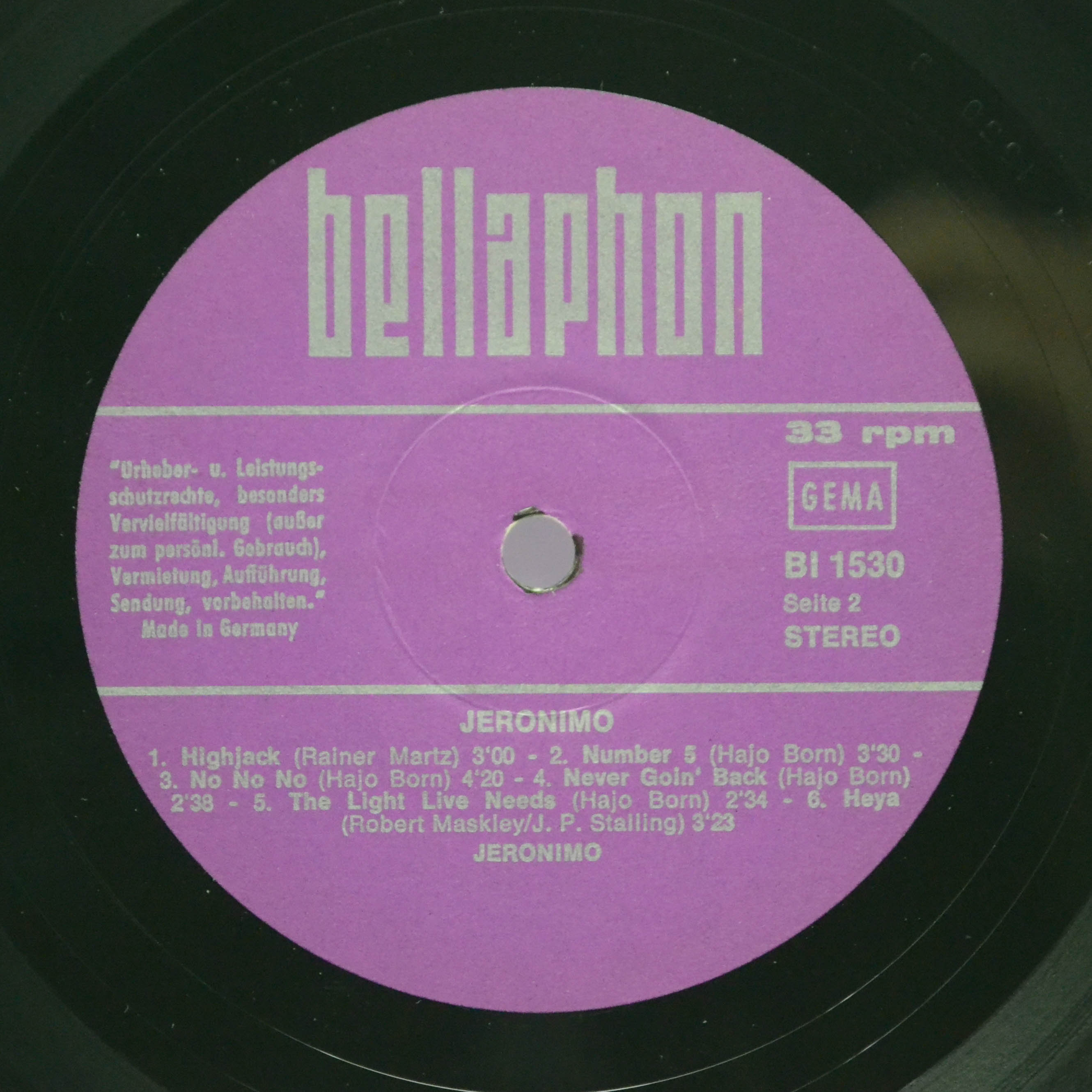 Jeronimo — Cosmic Blues, 1970