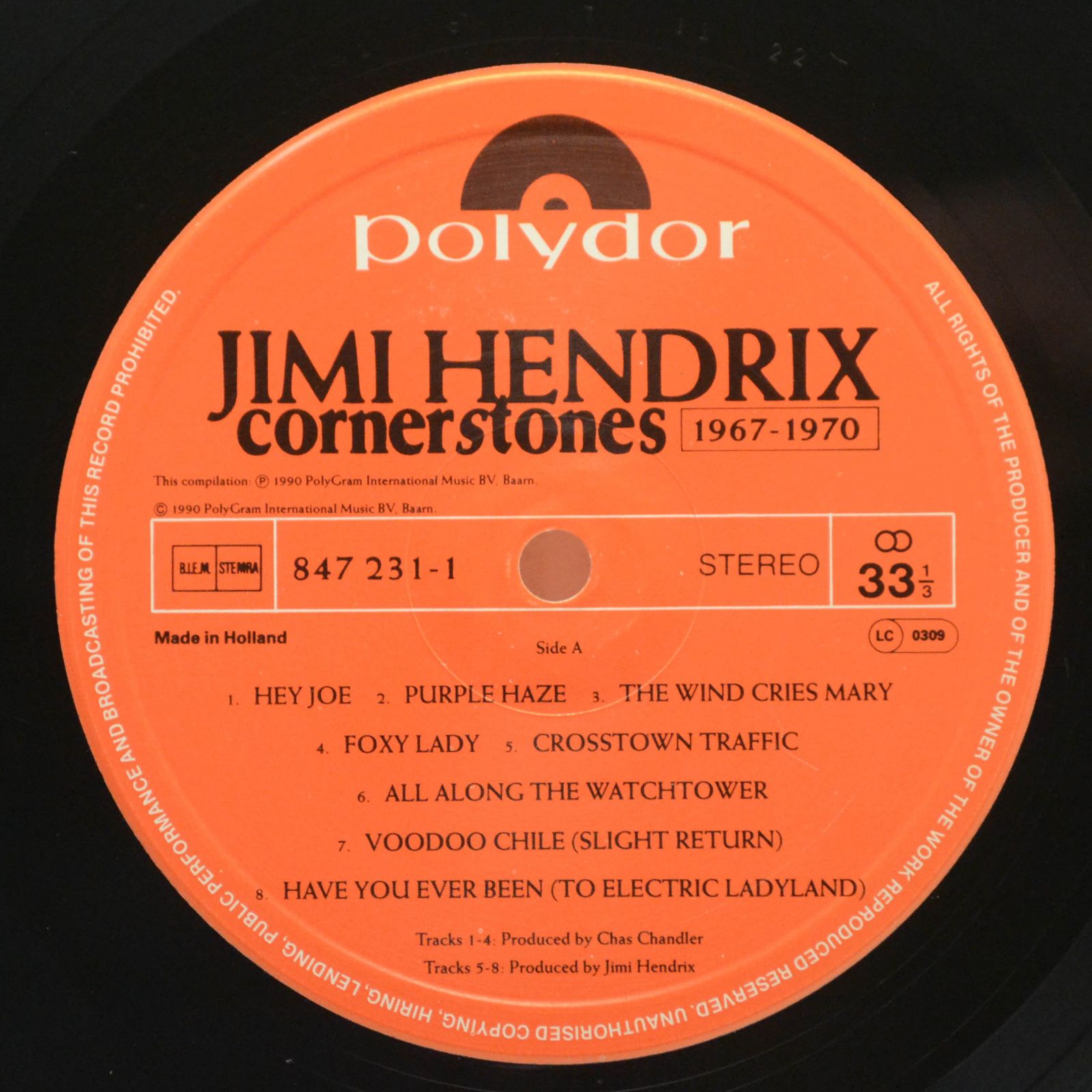 Jimi Hendrix — Cornerstones 1967 - 1970, 1990