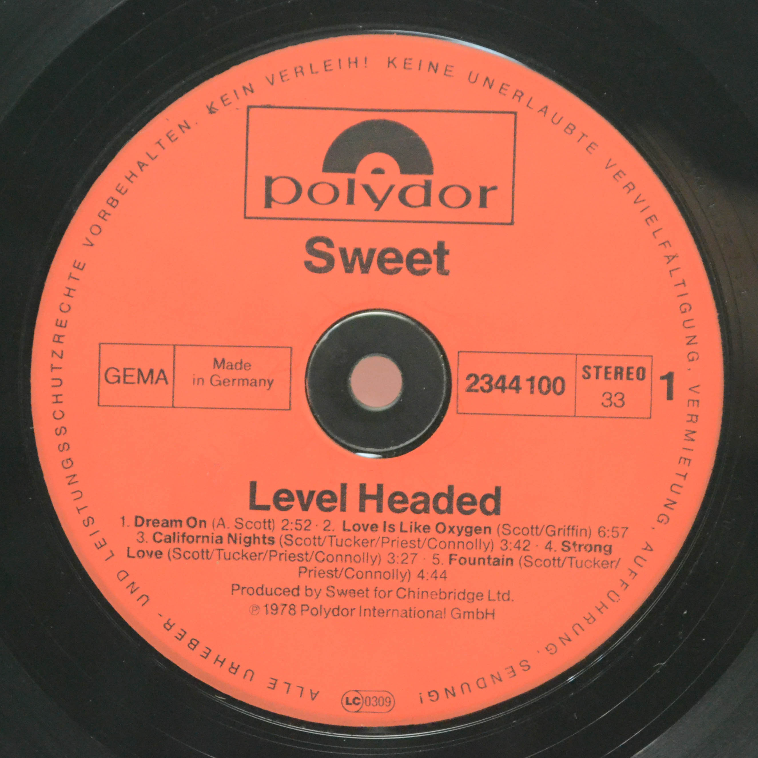 Sweet — Level Headed, 1978