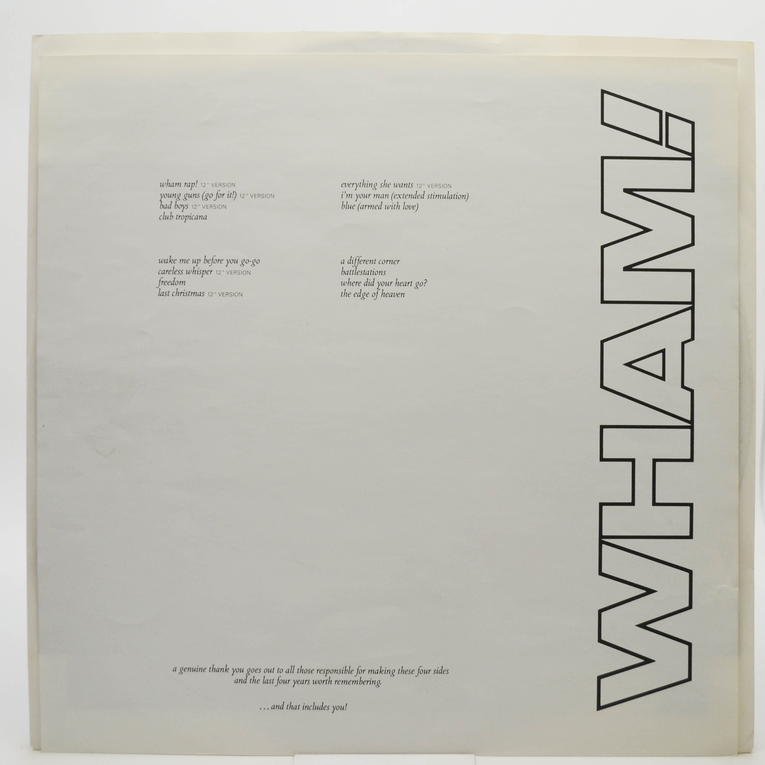 Wham! — The Final (2LP), 1986
