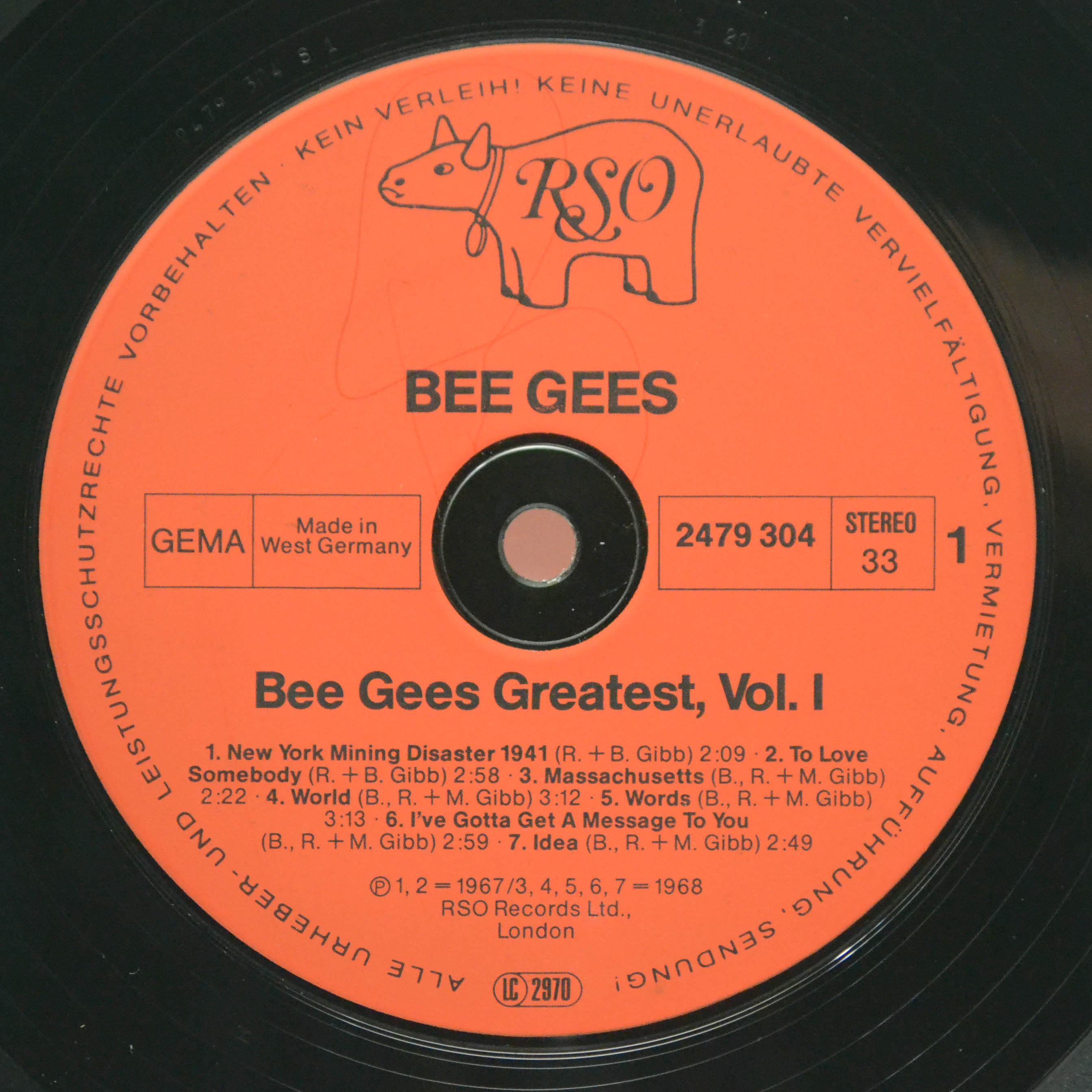 Bee Gees — Bee Gees Greatest, Volume 1 - 1967-1974 (2LP), 1982