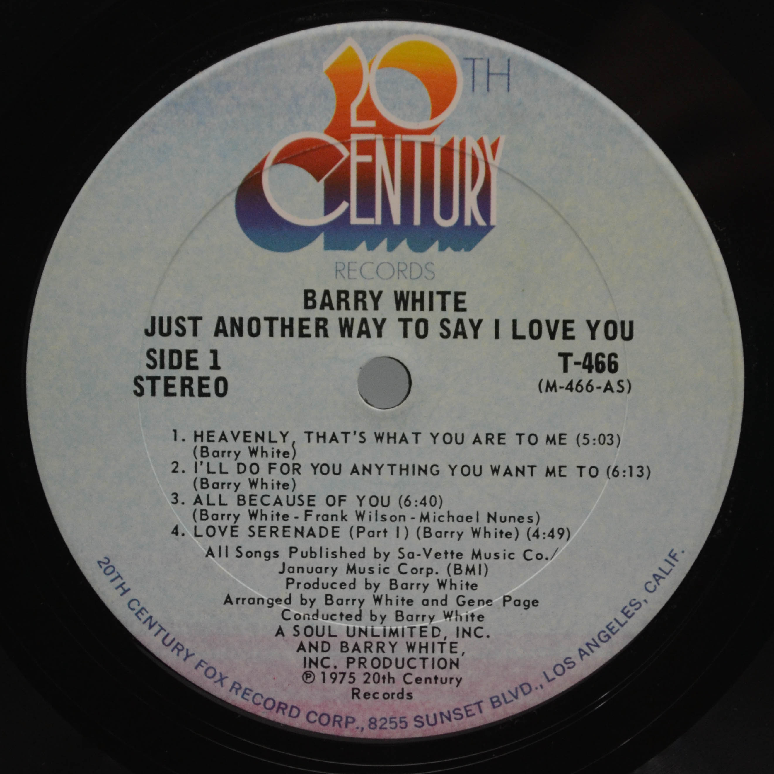 Barry White — Just Another Way To Say I Love You (1-st, USA), 1975