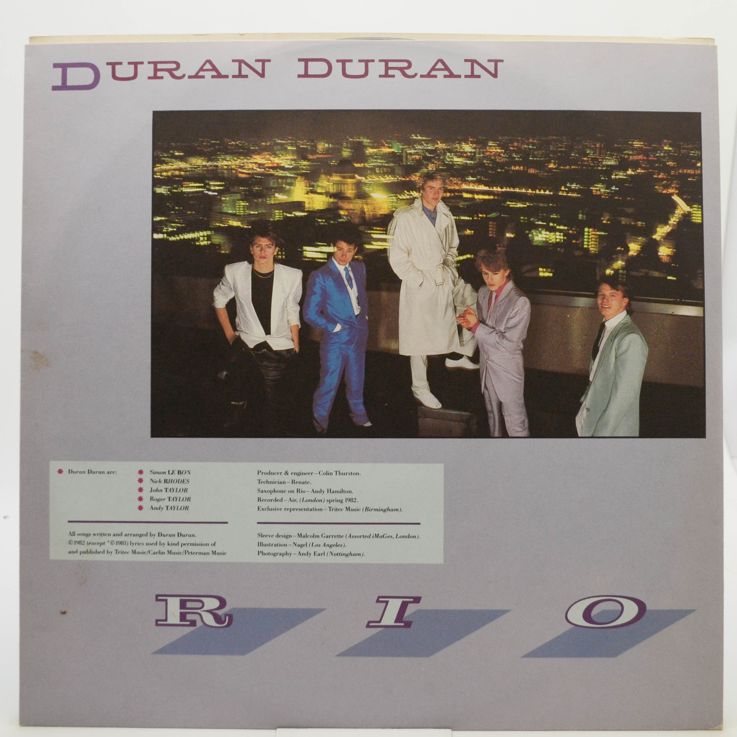 Виниловая пластинка Duran Duran — Rio, 1982