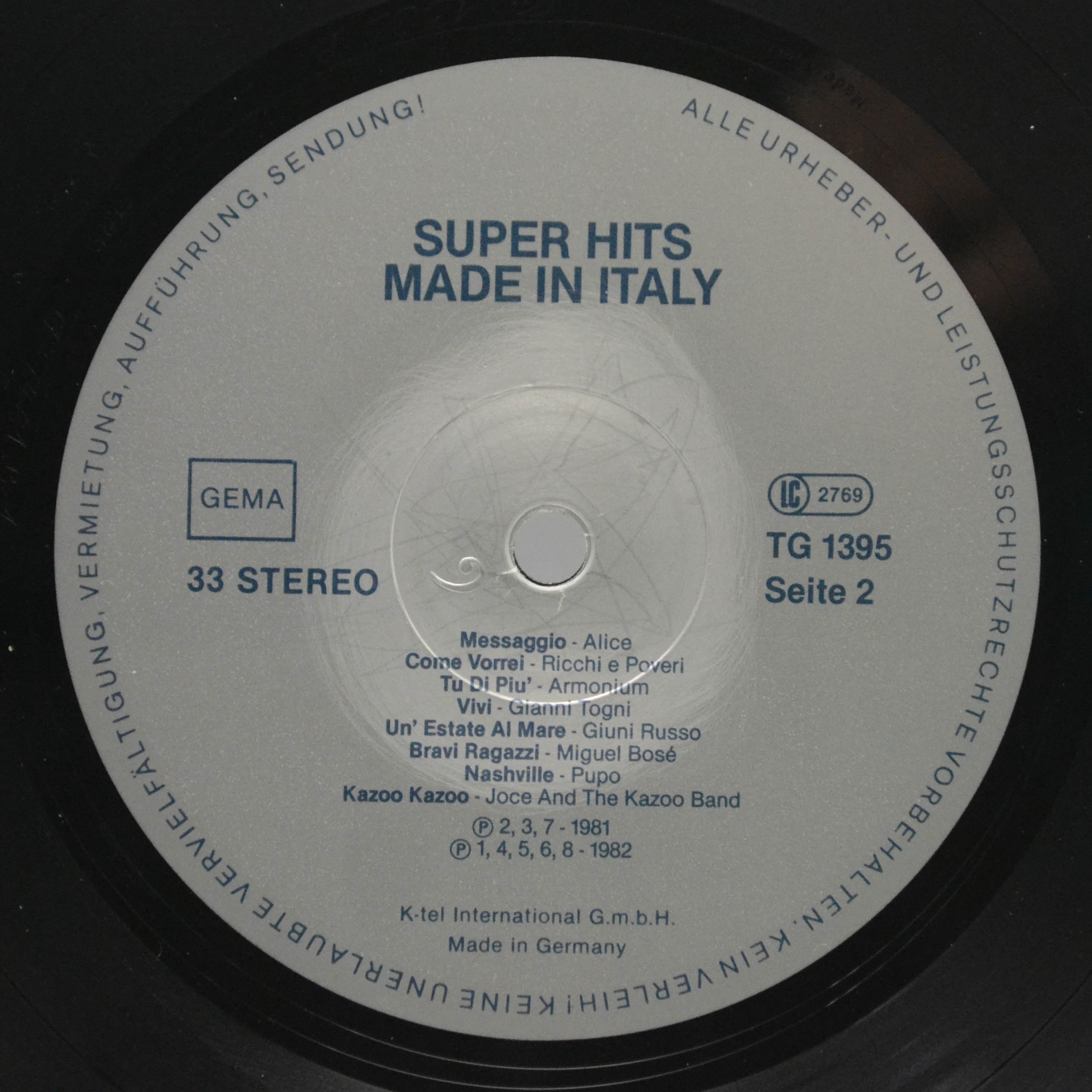 Various — Die Neuen Super-Hits (Made In Italy), 1982