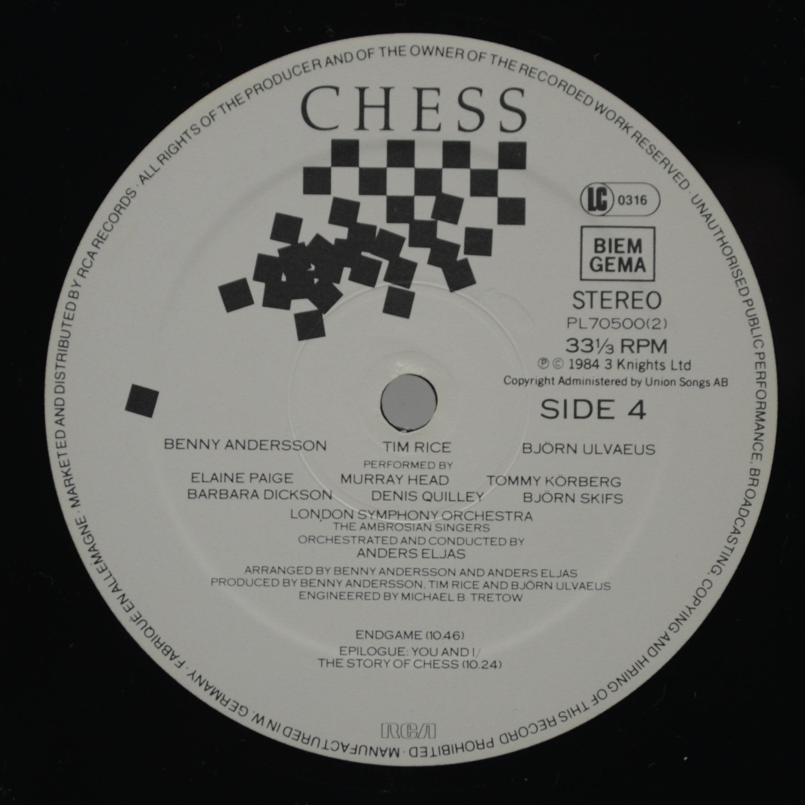 Виниловая пластинка Benny Andersson, Tim Rice, Björn Ulvaeus — Chess (2LP, booklet), 1984
