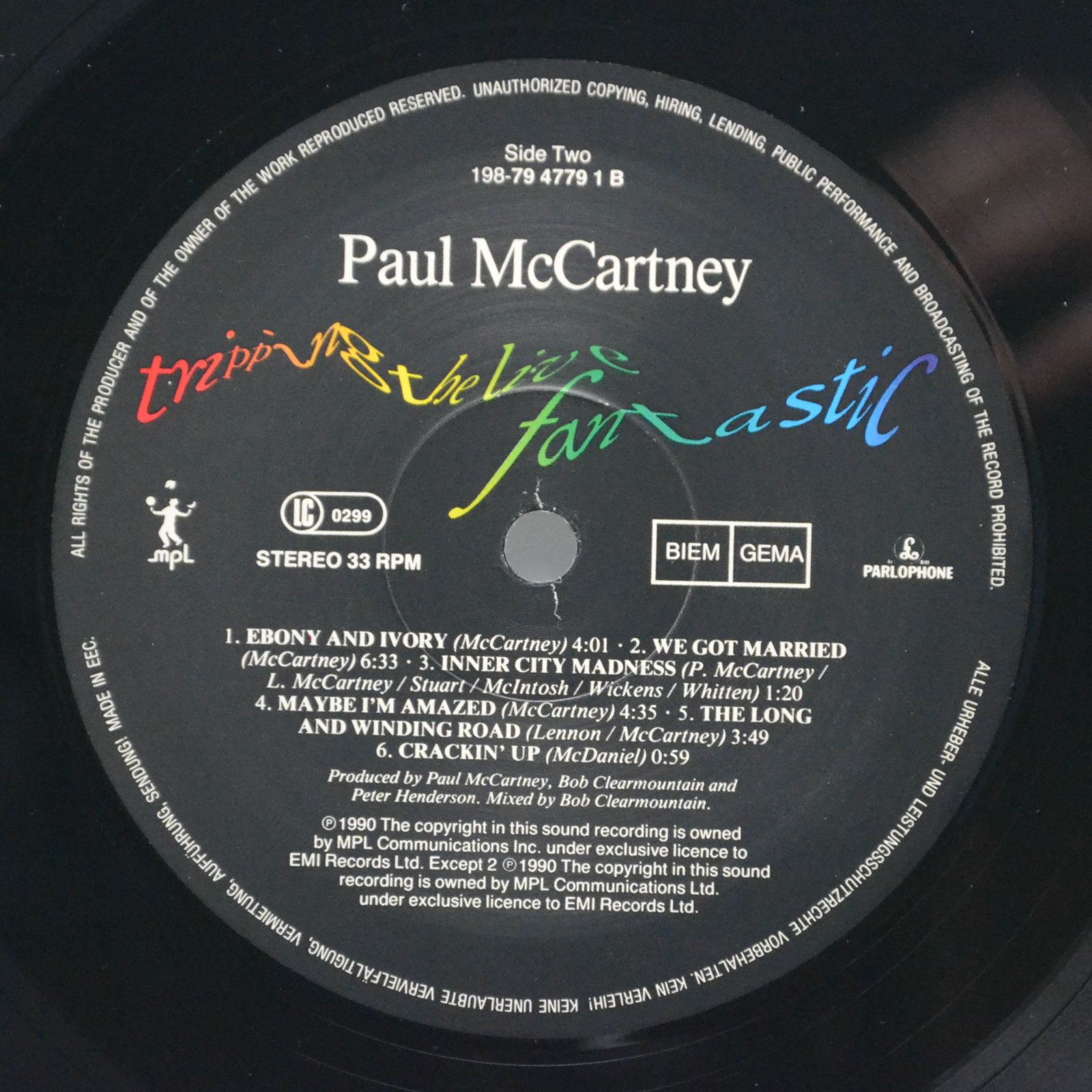 Paul McCartney — Tripping The Live Fantastic (3LP, booklet), 1990