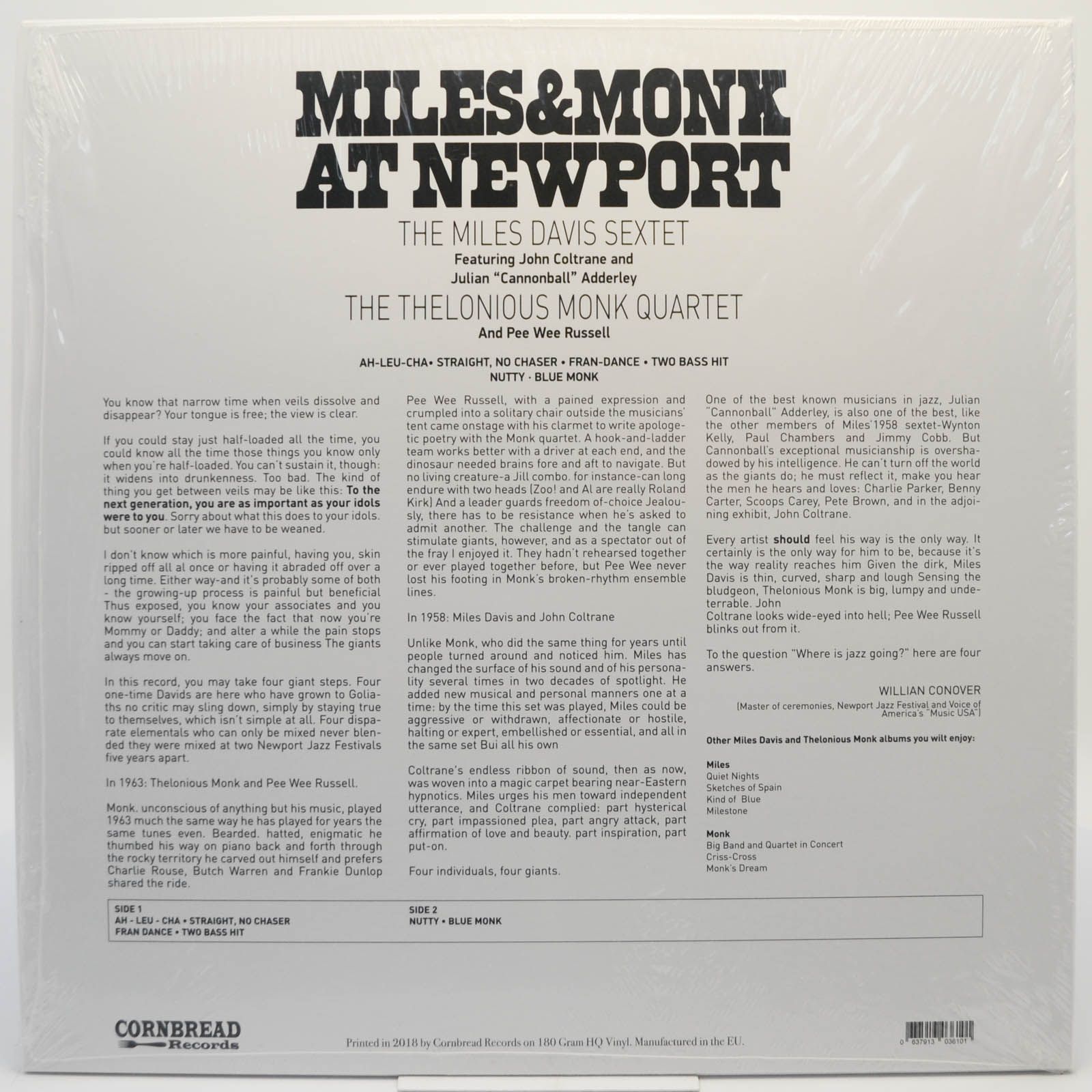 Miles Davis Sextet & The Thelonious Monk Quartet — Miles & Monk At Newport, 1964