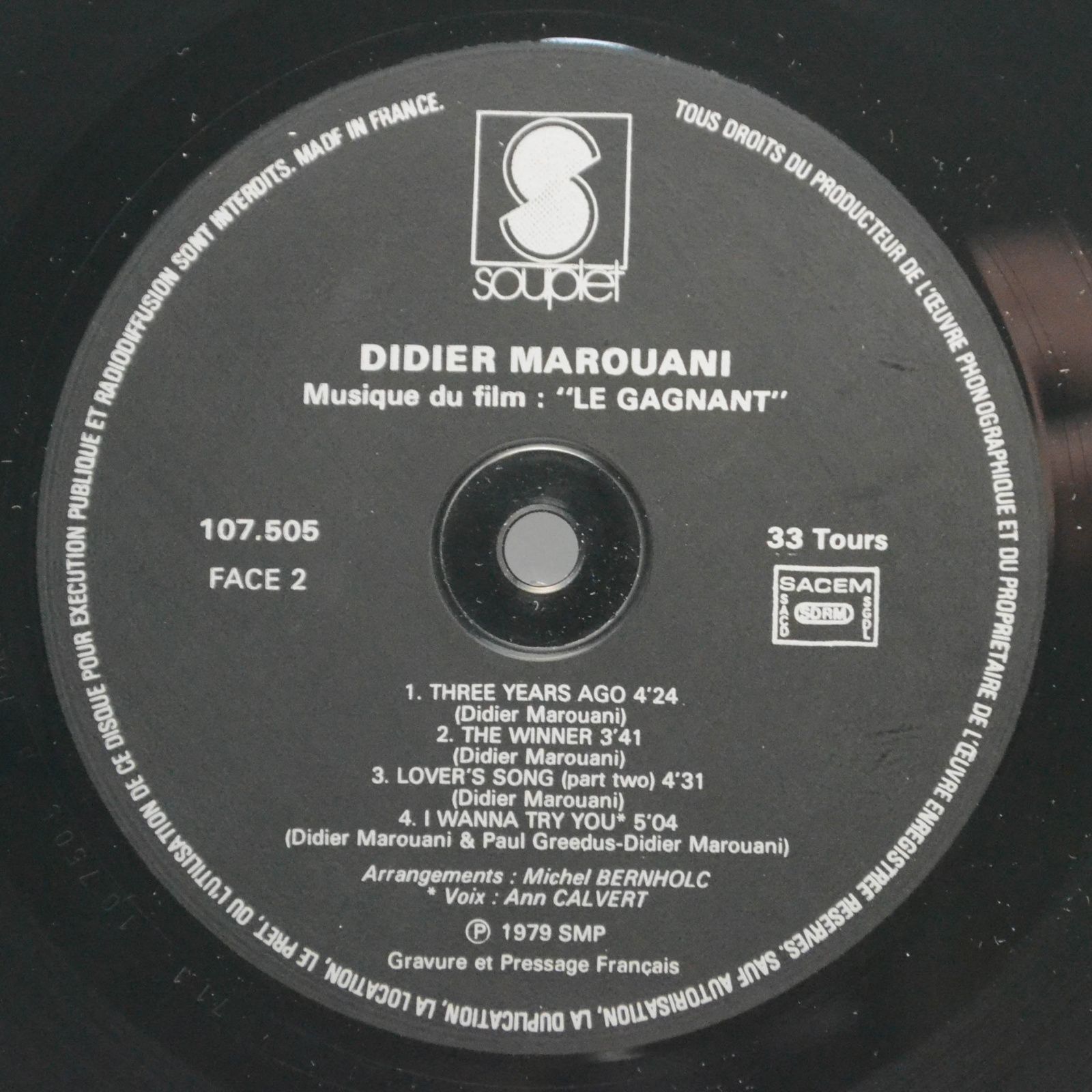 Didier Marouani — Le Gagnant (1-st, France), 1979