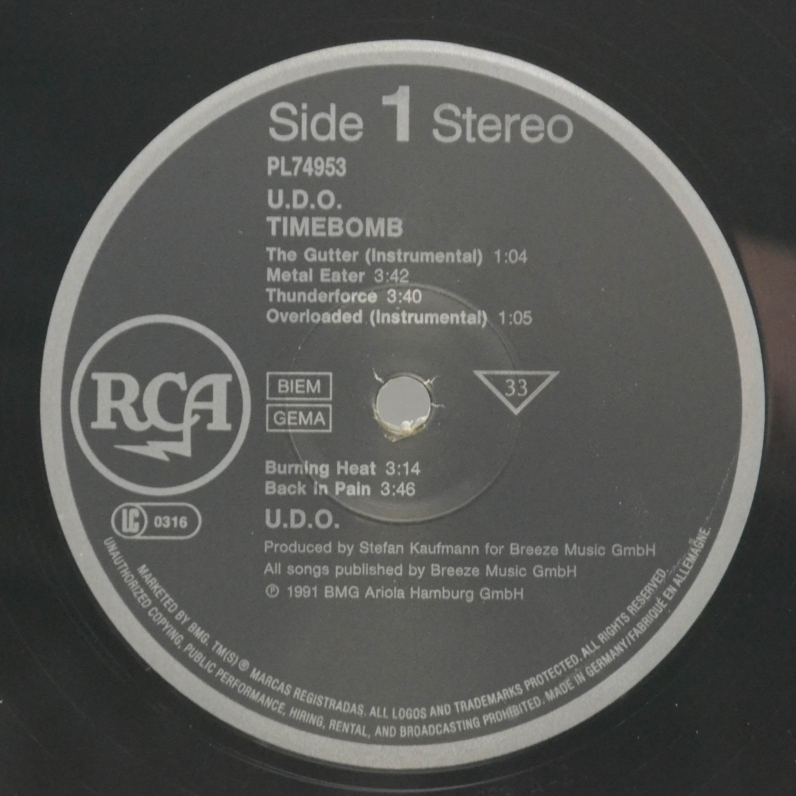 U.D.O. — Timebomb, 1991