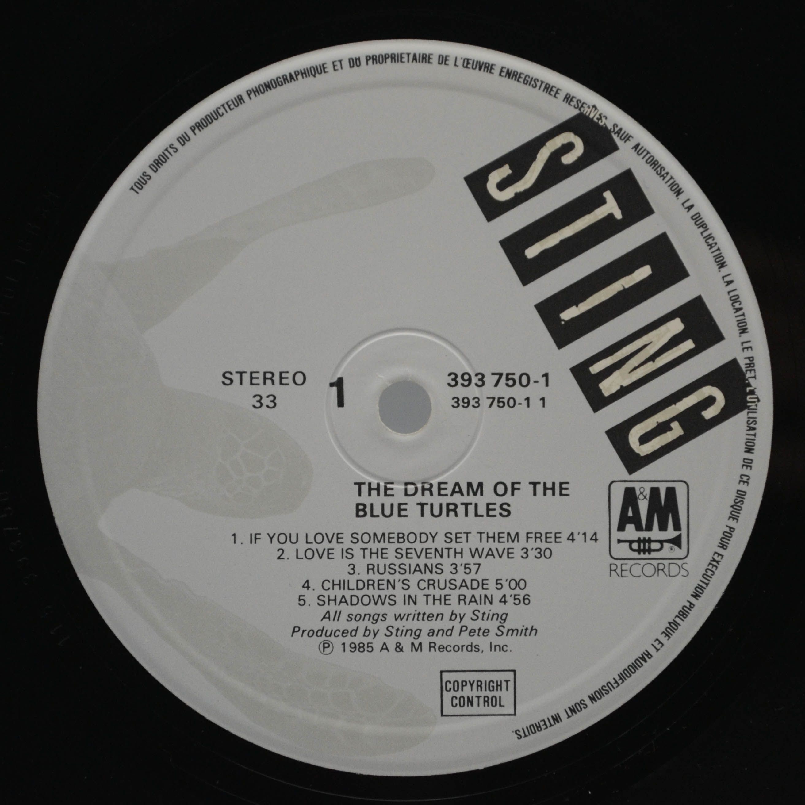 Sting — The Dream Of The Blue Turtles, 1985