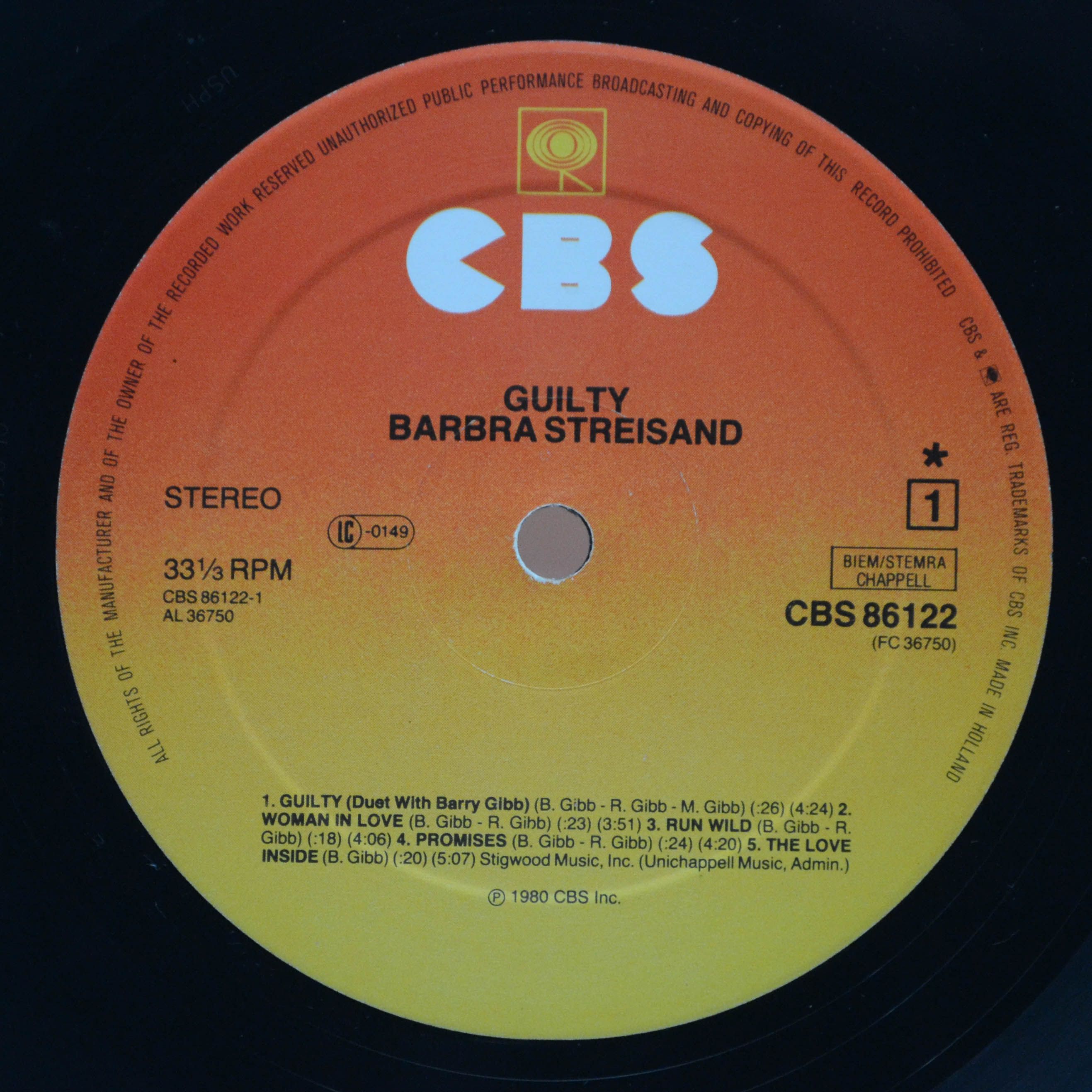 Streisand — Guilty, 1980