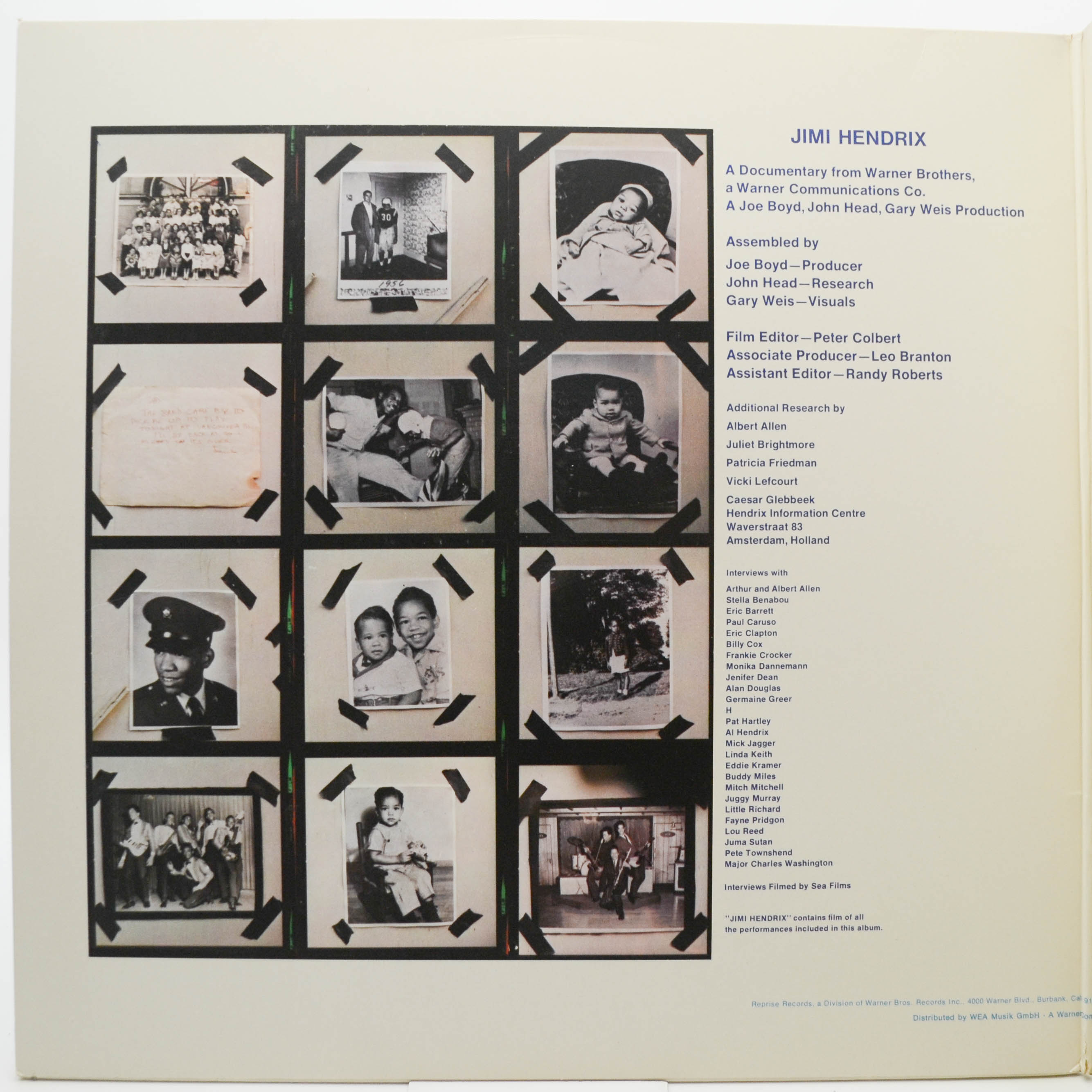 Jimi Hendrix — Sound Track Recordings From The Film "Jimi Hendrix" (2LP), 1973