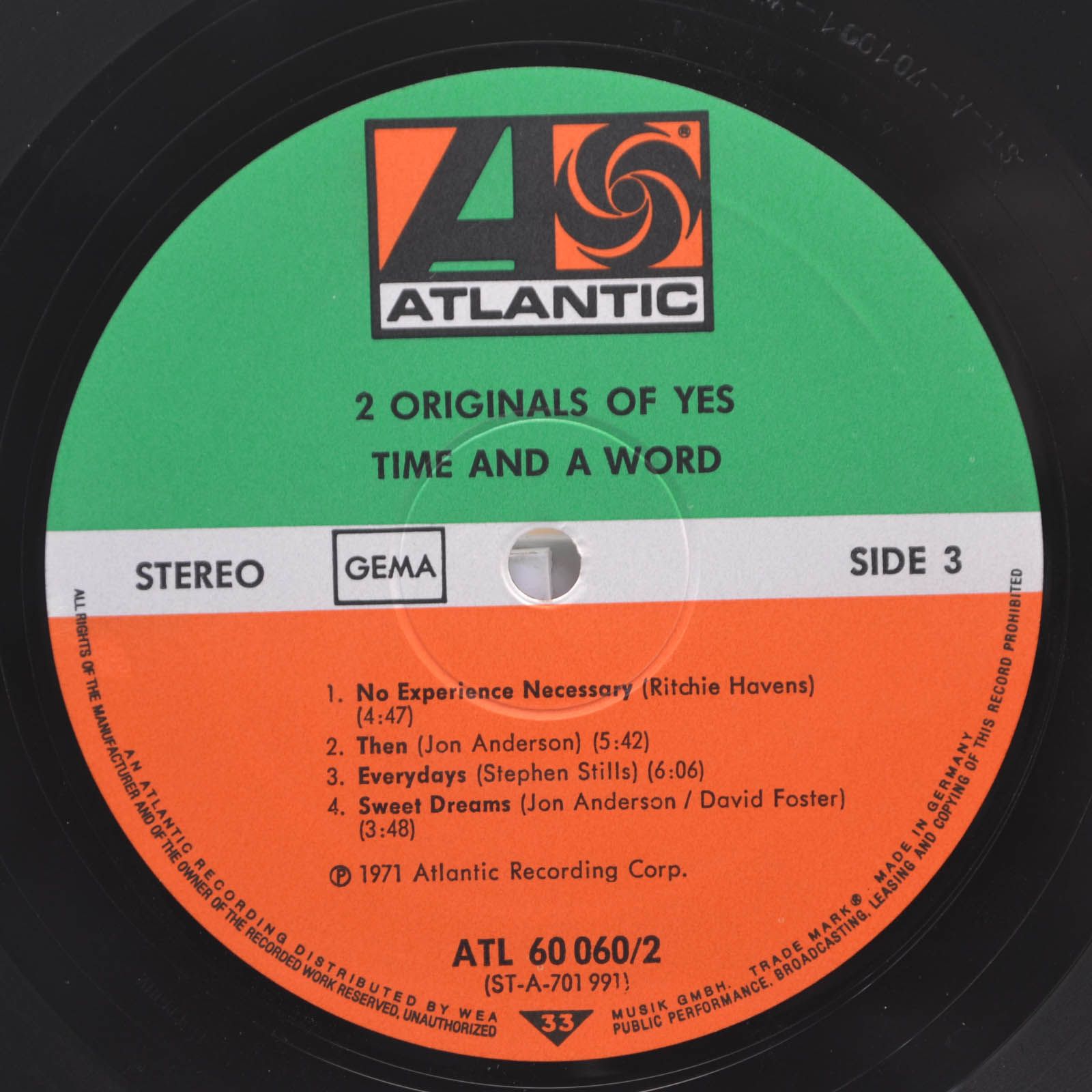 Yes — 2 Originals Of Yes (2LP), 1973