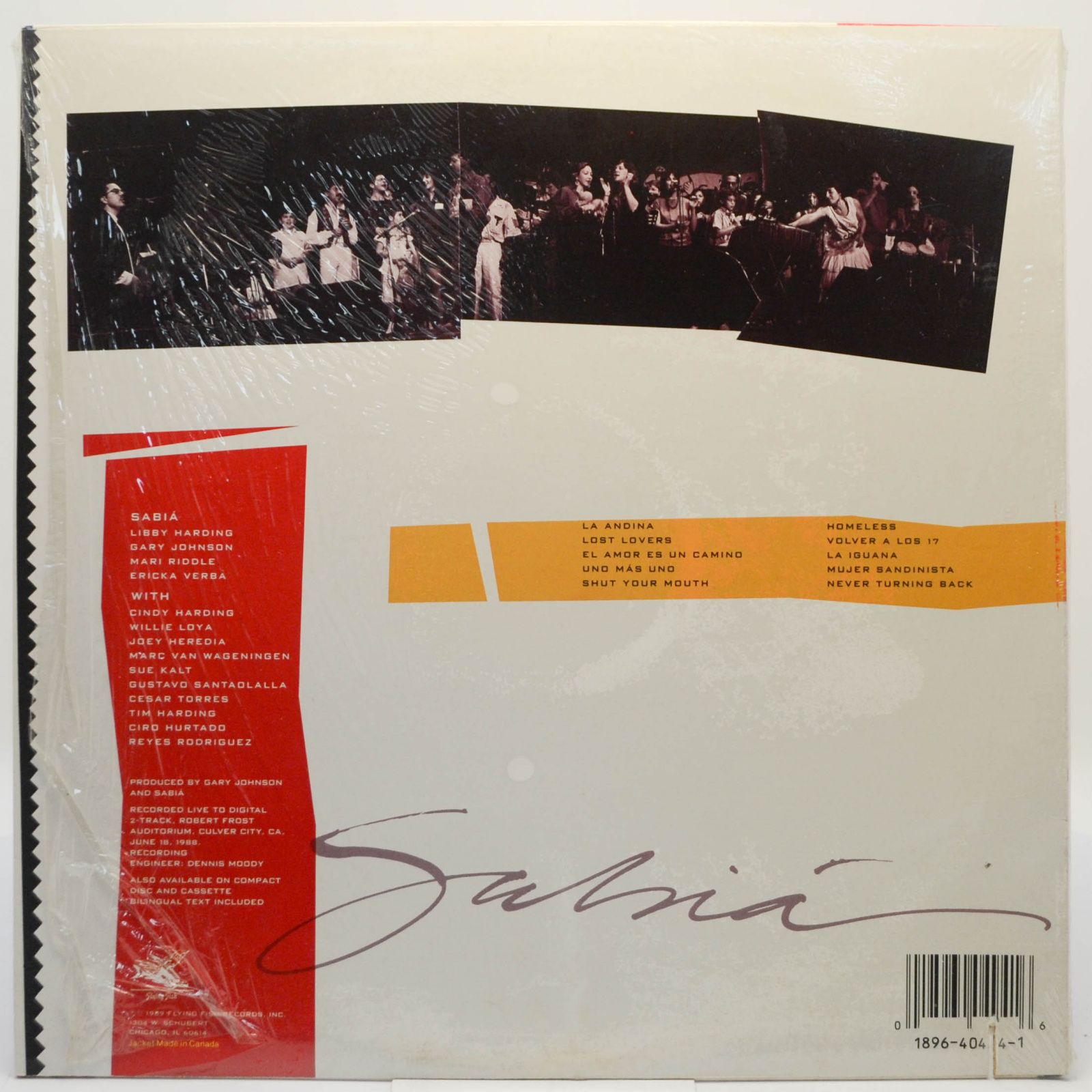 Sabia — 10th Anniversary Concert, 1989