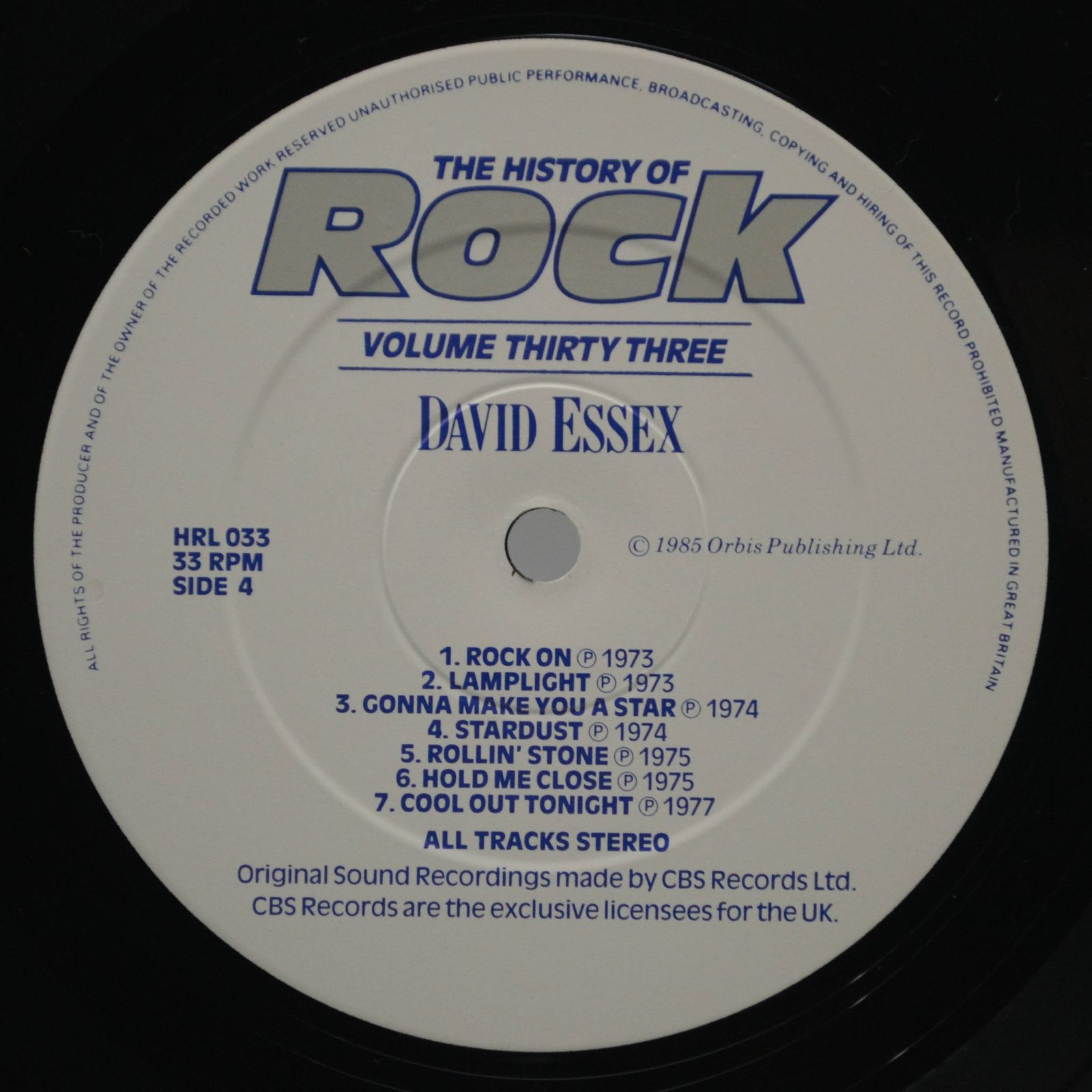 Blondie / ELO / ABBA / David Essex — The History Of Rock (Volume Thirty Three) (2LP, UK), 1985