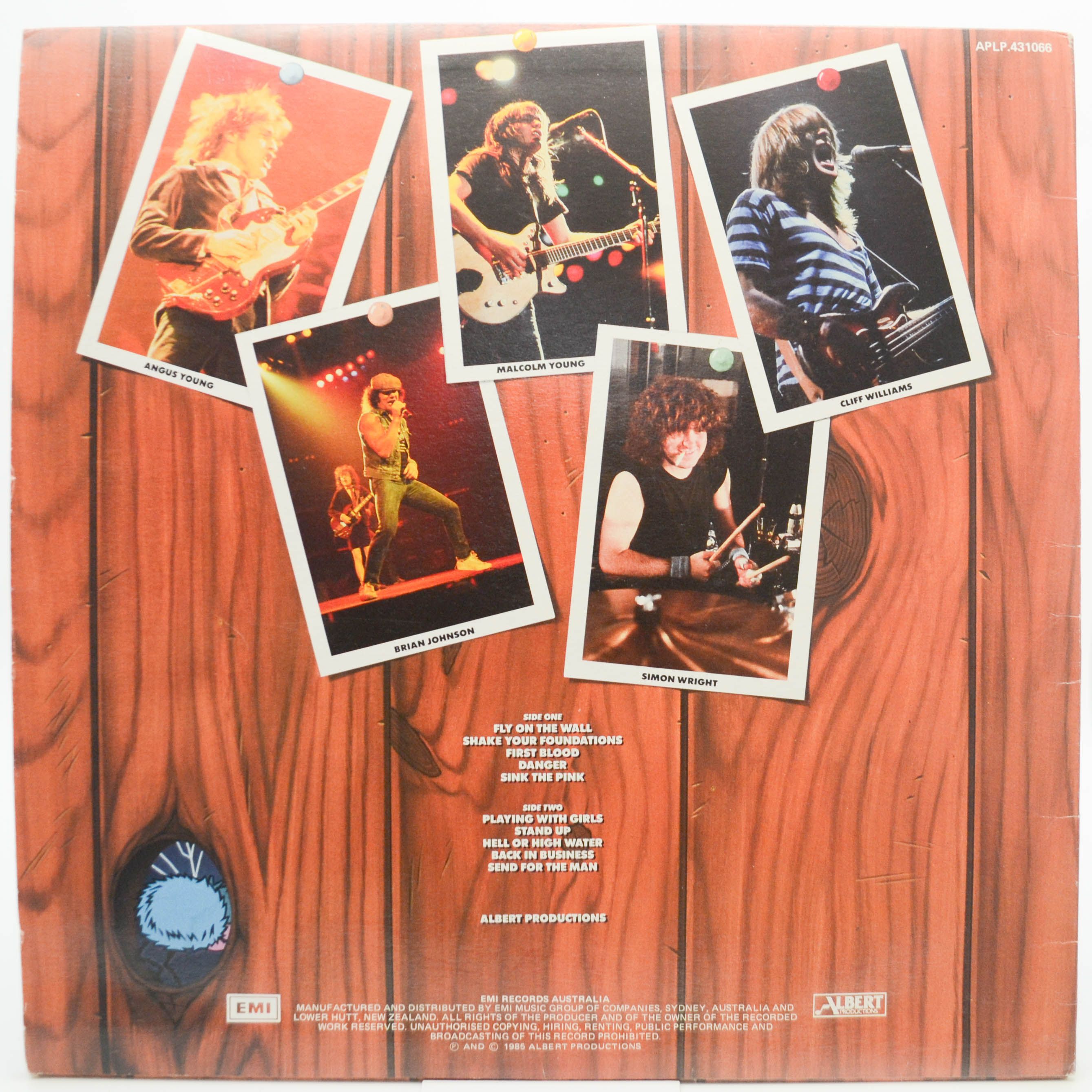 AC/DC — Fly On The Wall (1-st, Australia), 1985