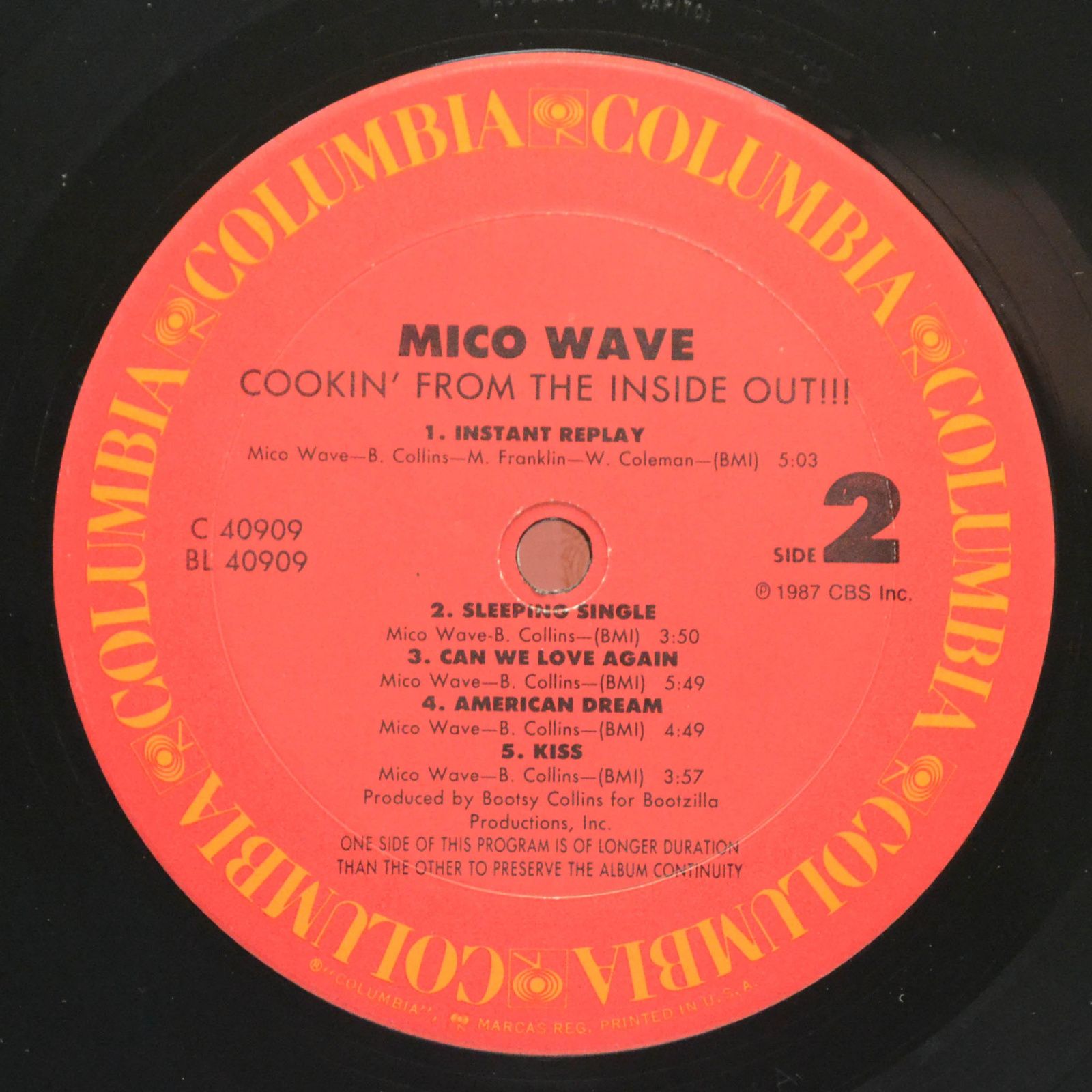 Mico Wave — Cookin' From The Inside Out!!!, 1987