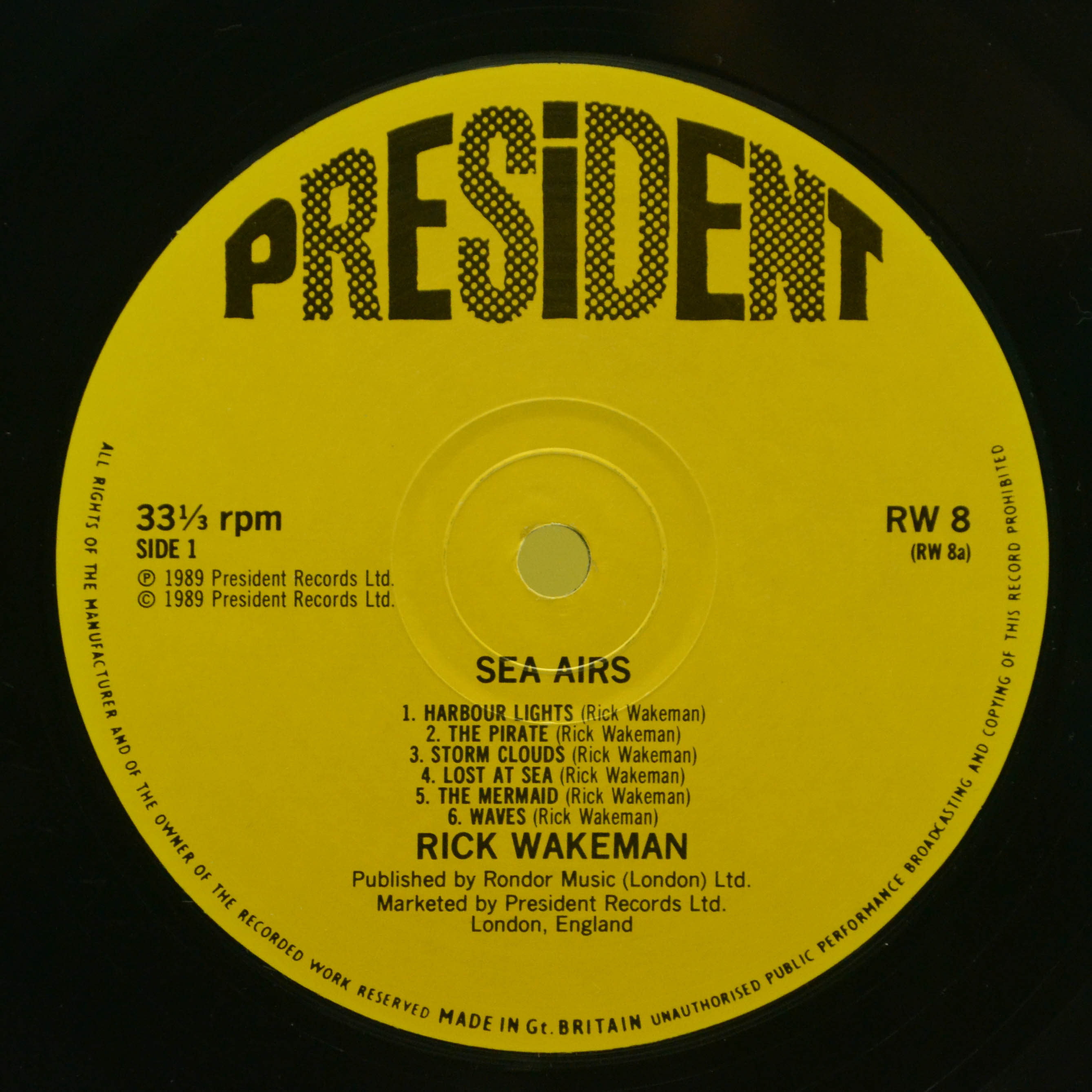 Rick Wakeman — Sea Airs (1-st, UK), 1989