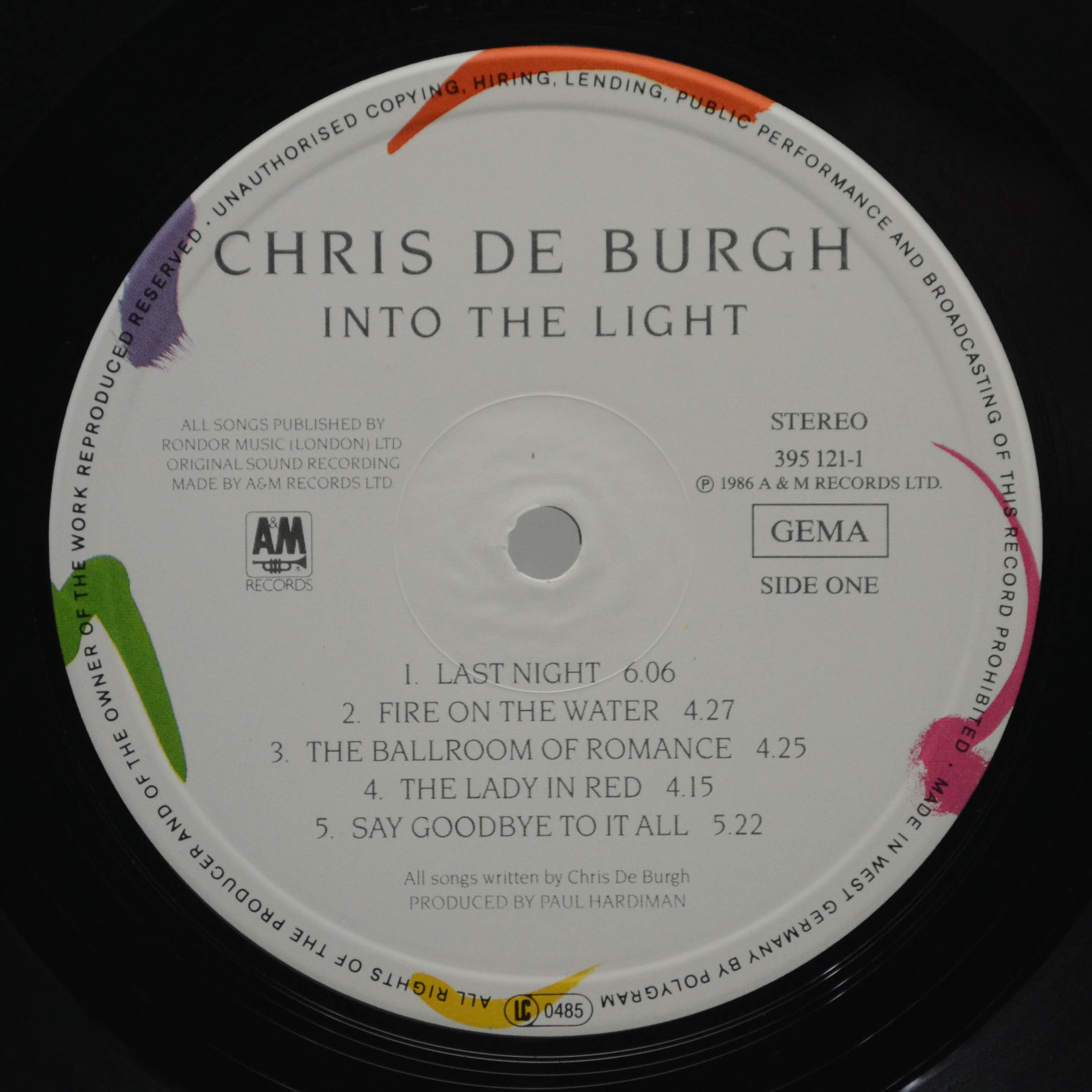 Chris de Burgh — Into The Light, 1986