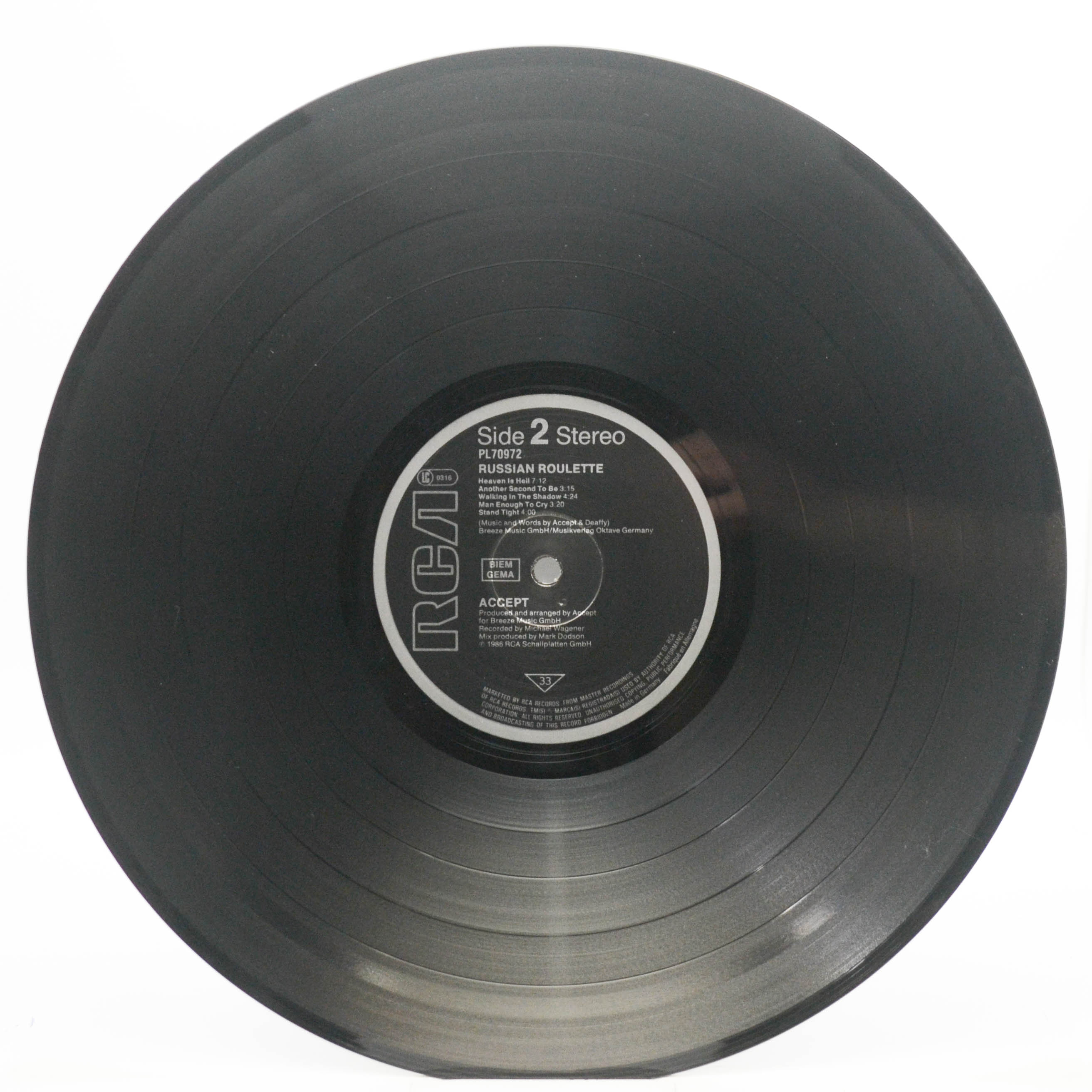 Accept — Russian Roulette, 1986