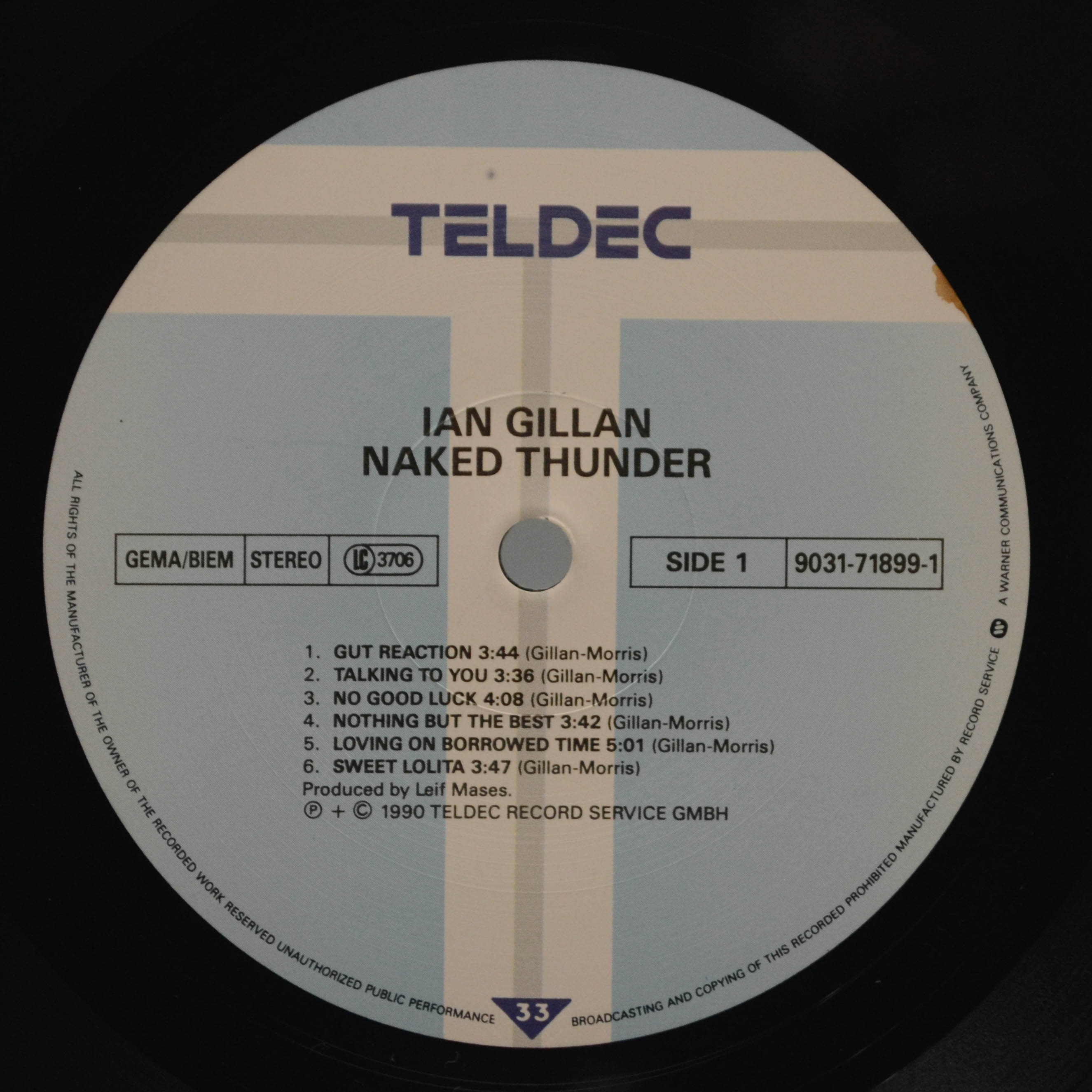 Ian Gillan — Naked Thunder, 1990