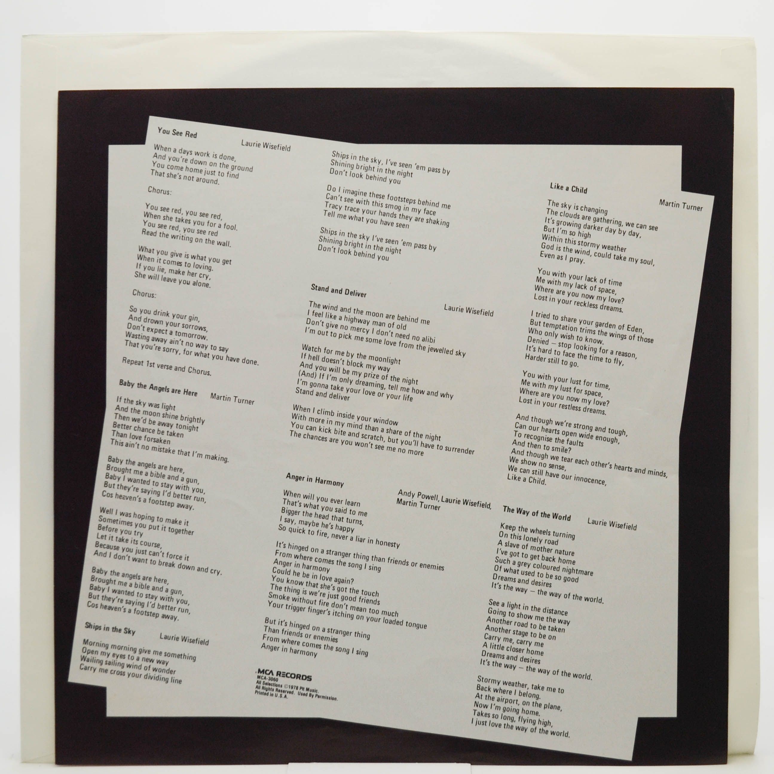 Wishbone Ash — No Smoke Without Fire (USA), 1978