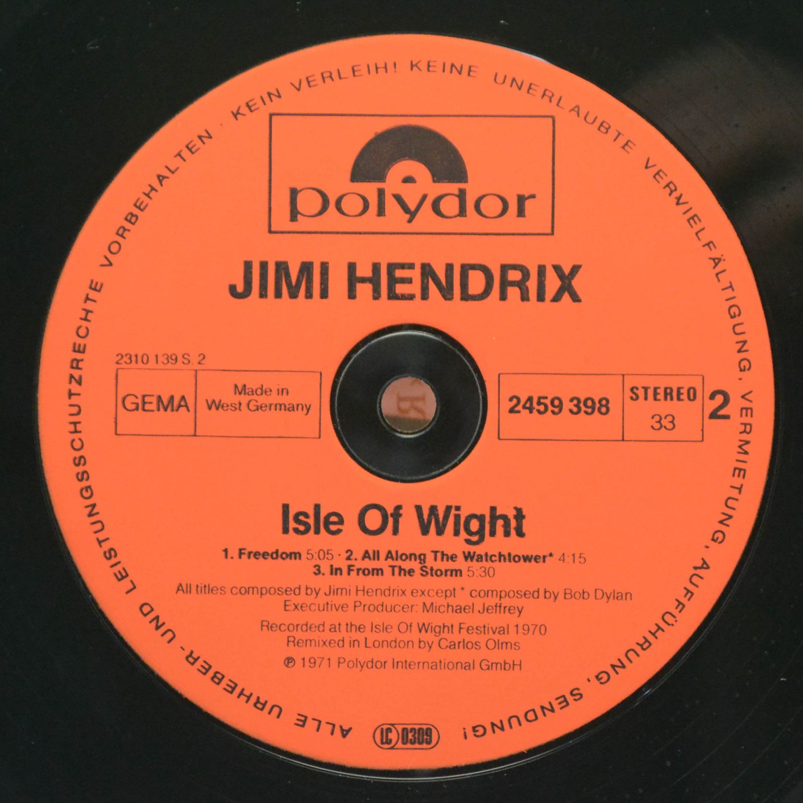 Jimi Hendrix — Isle Of Wight, 1971