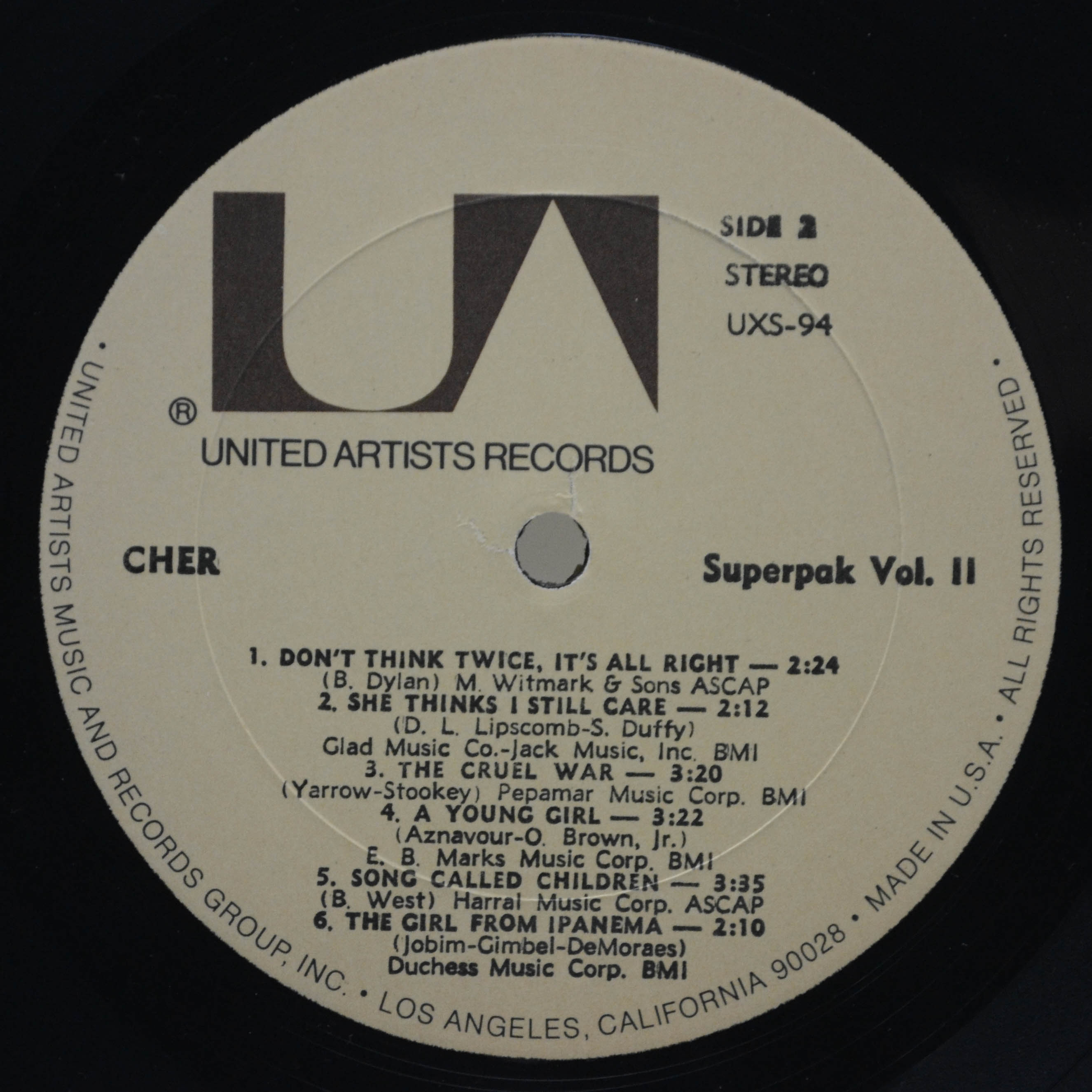 Cher — Superpak Vol. II (2LP, 1-st, USA), 1972