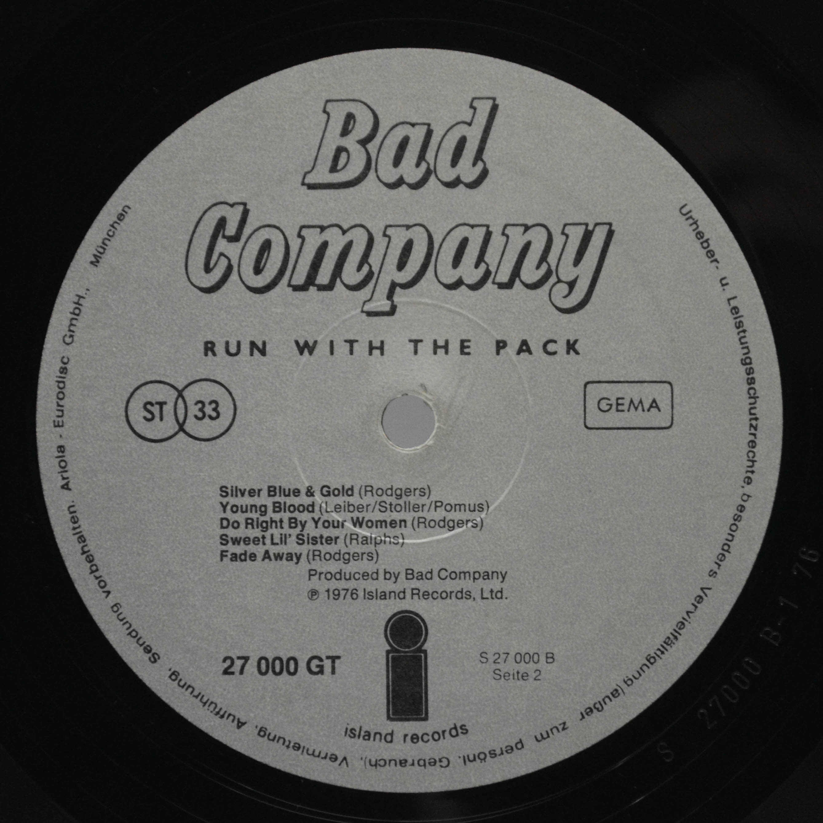 Bad Company — Run With The Pack, 1976