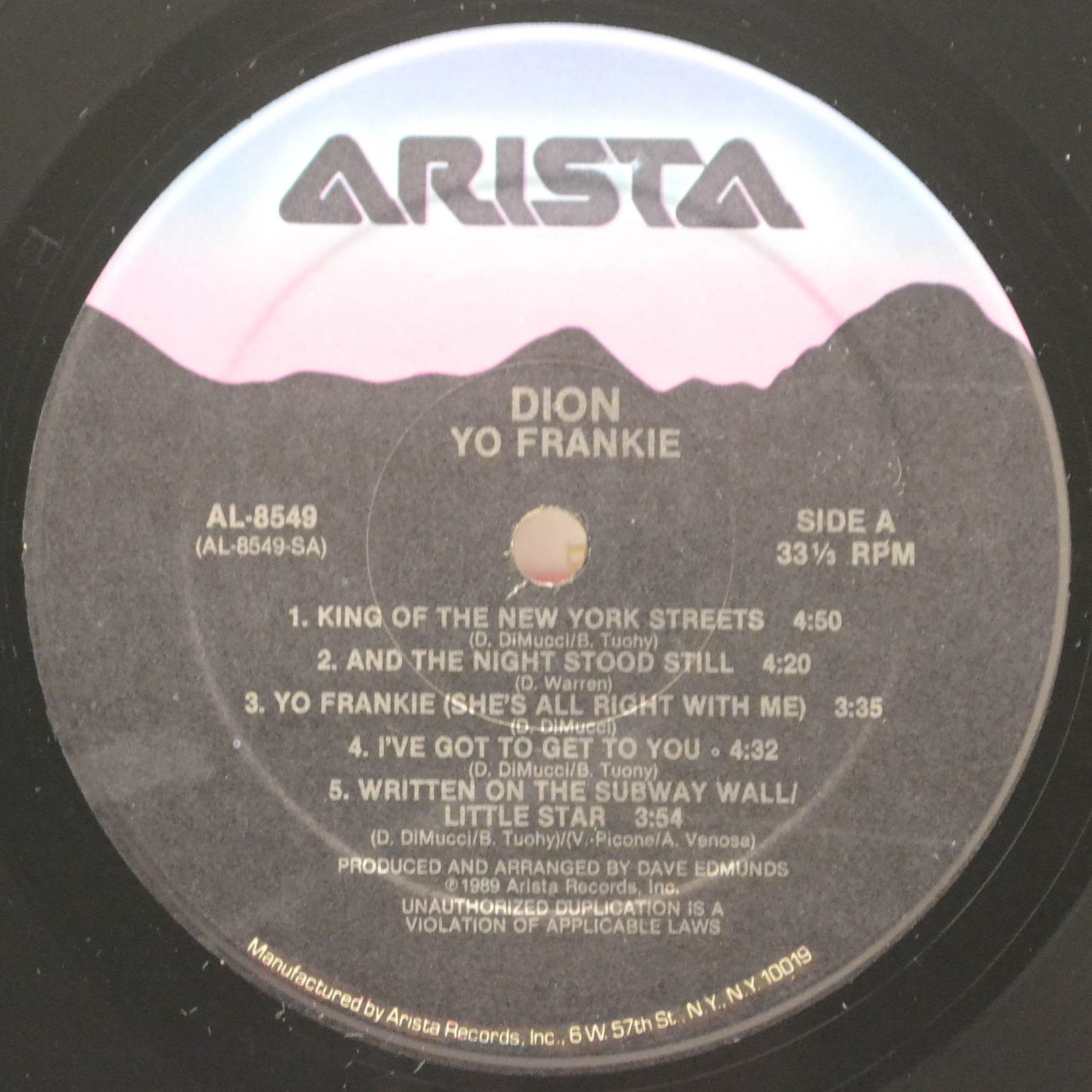 Dion — Yo Frankie, 1989