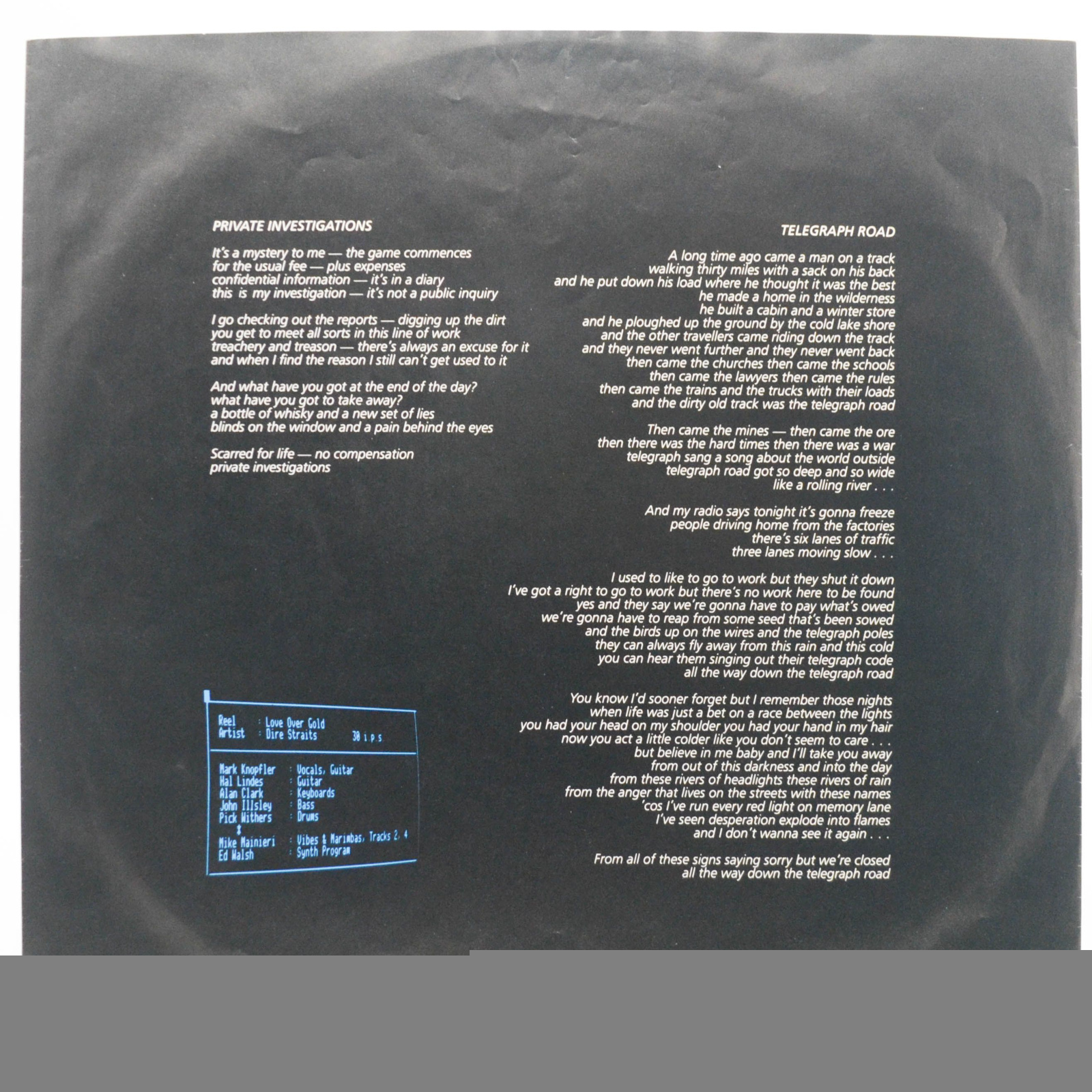 Dire Straits — Love Over Gold, 1983