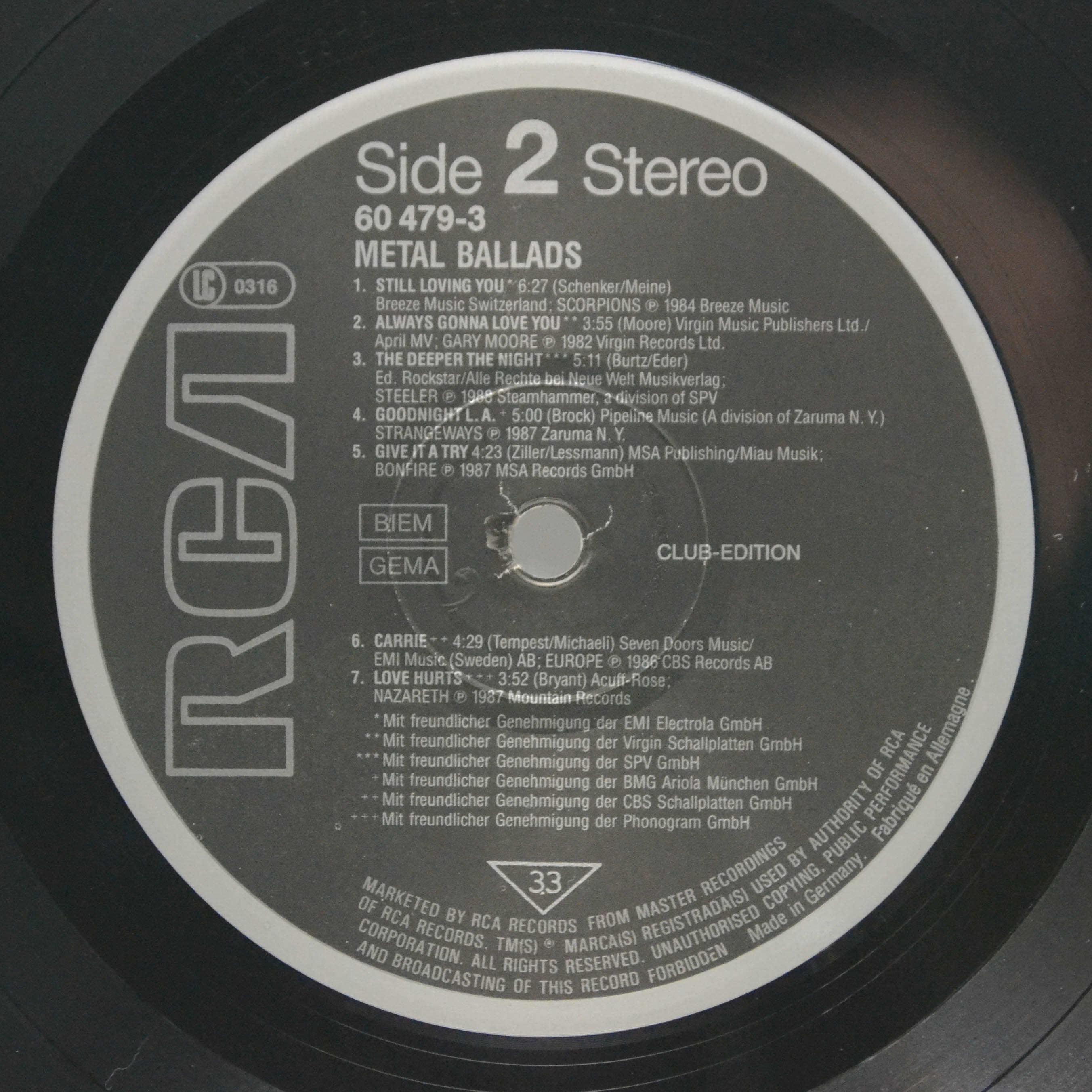 Various — Metal Ballads, 1988