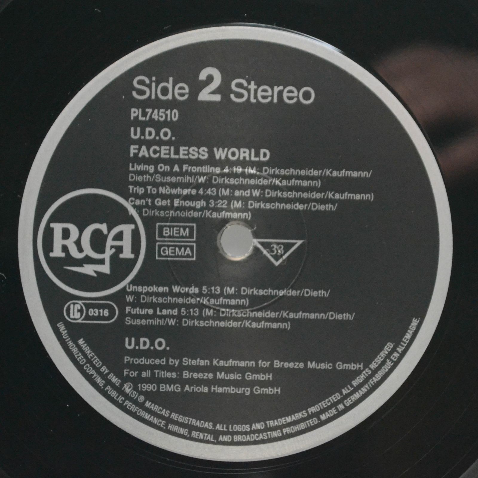 U.D.O. — Faceless World, 1990
