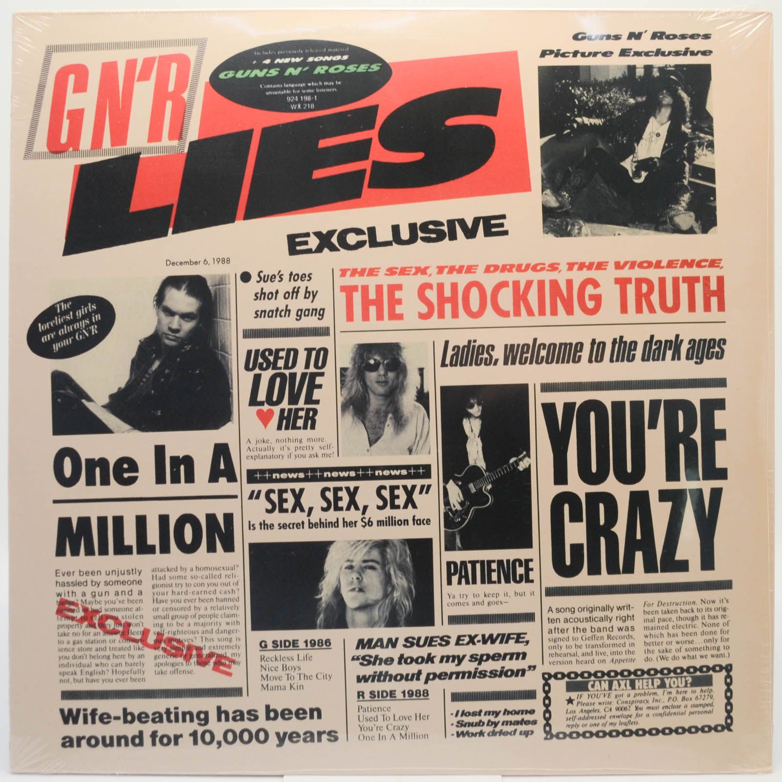 Guns N' Roses — G N' R Lies, 1988