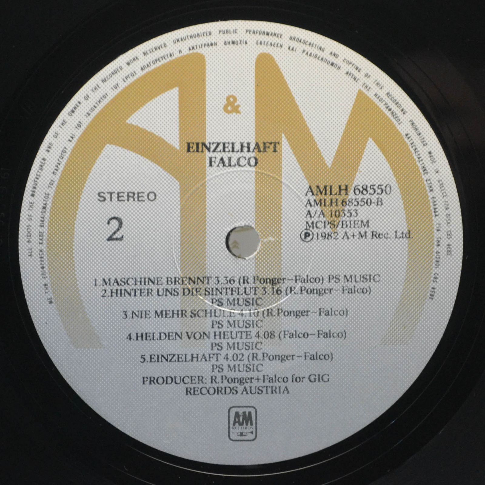 Falco — Einzelhaft, 1982