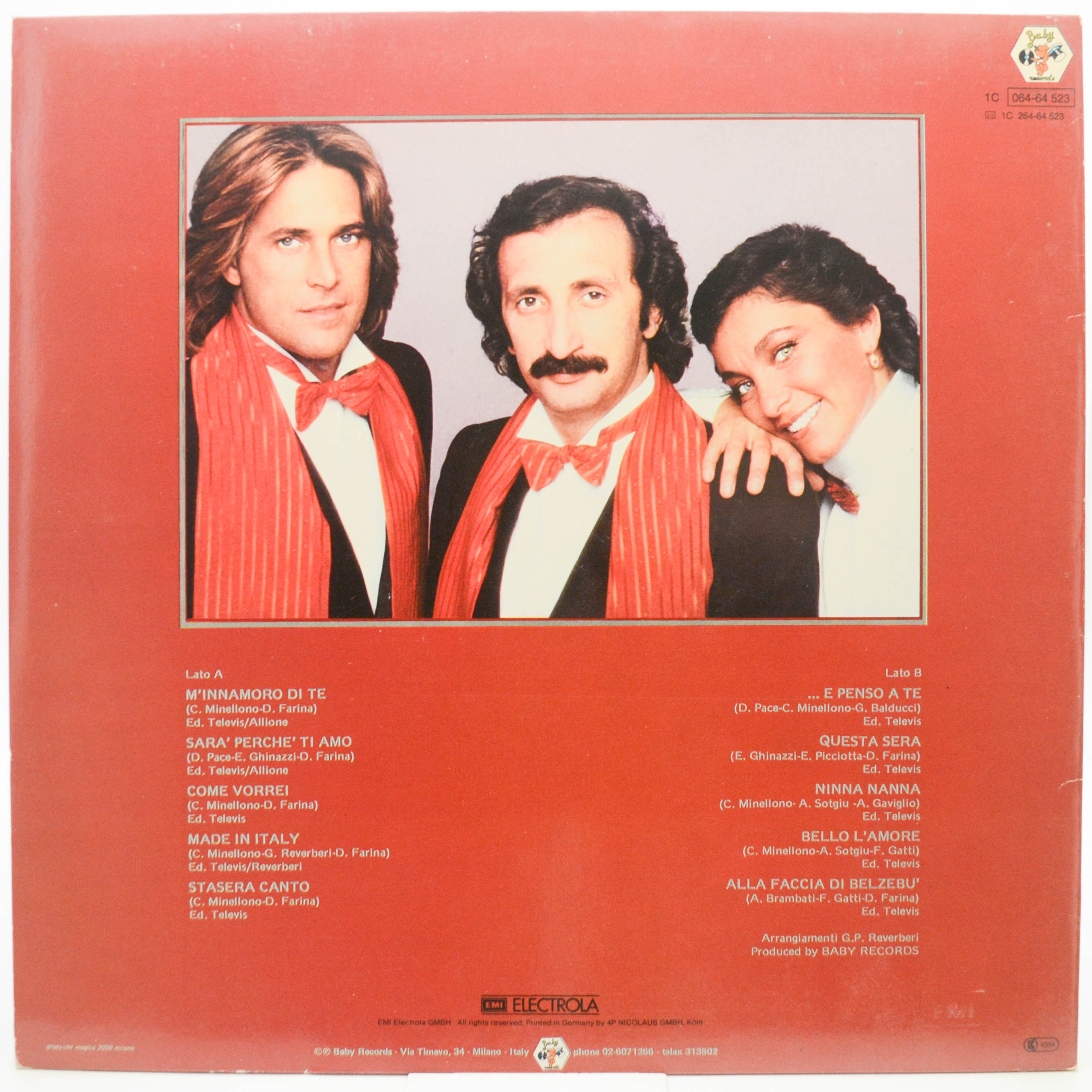 Ricchi E Poveri — ...E Penso A Te, 1981