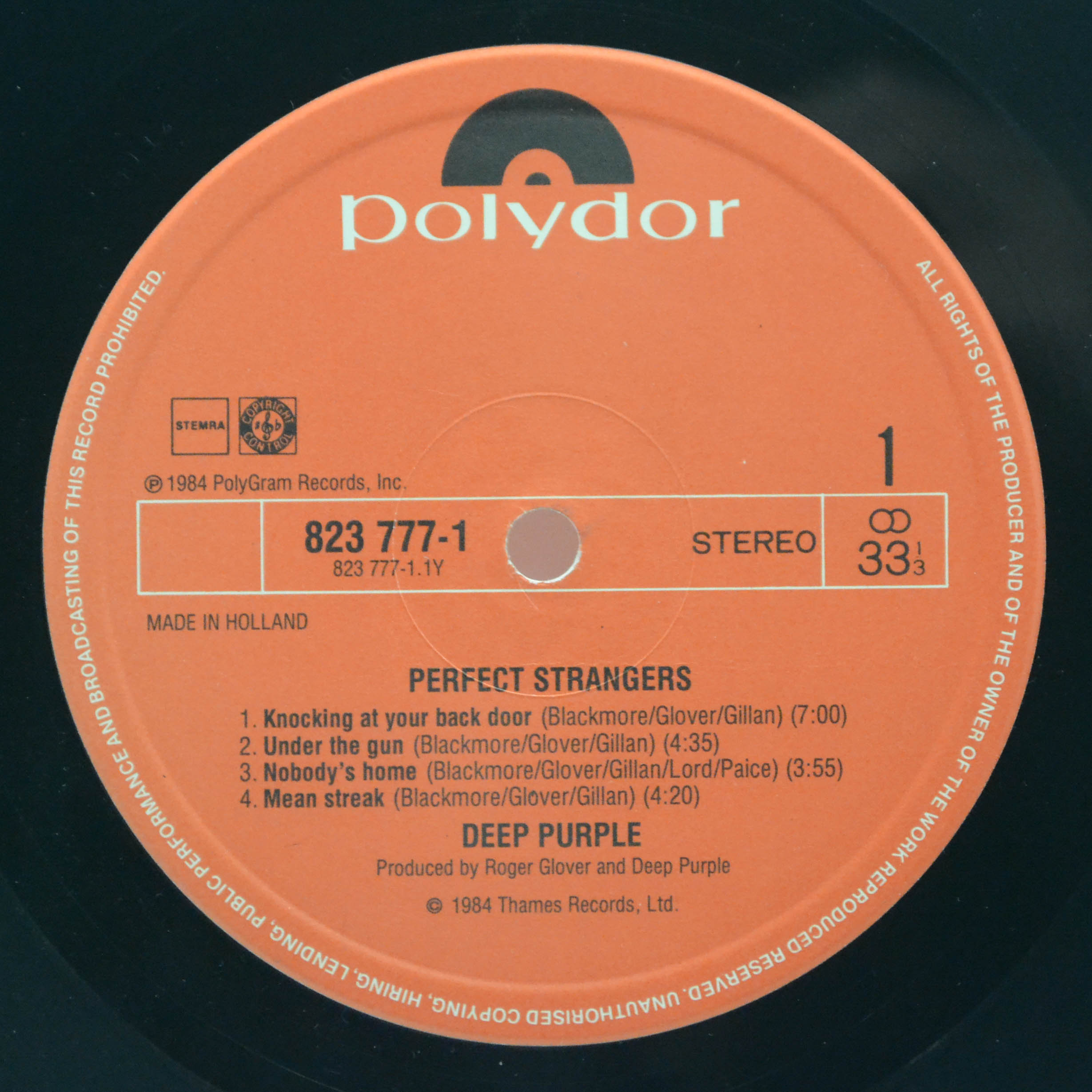 Виниловая пластинка Deep Purple — Perfect Strangers, 1984